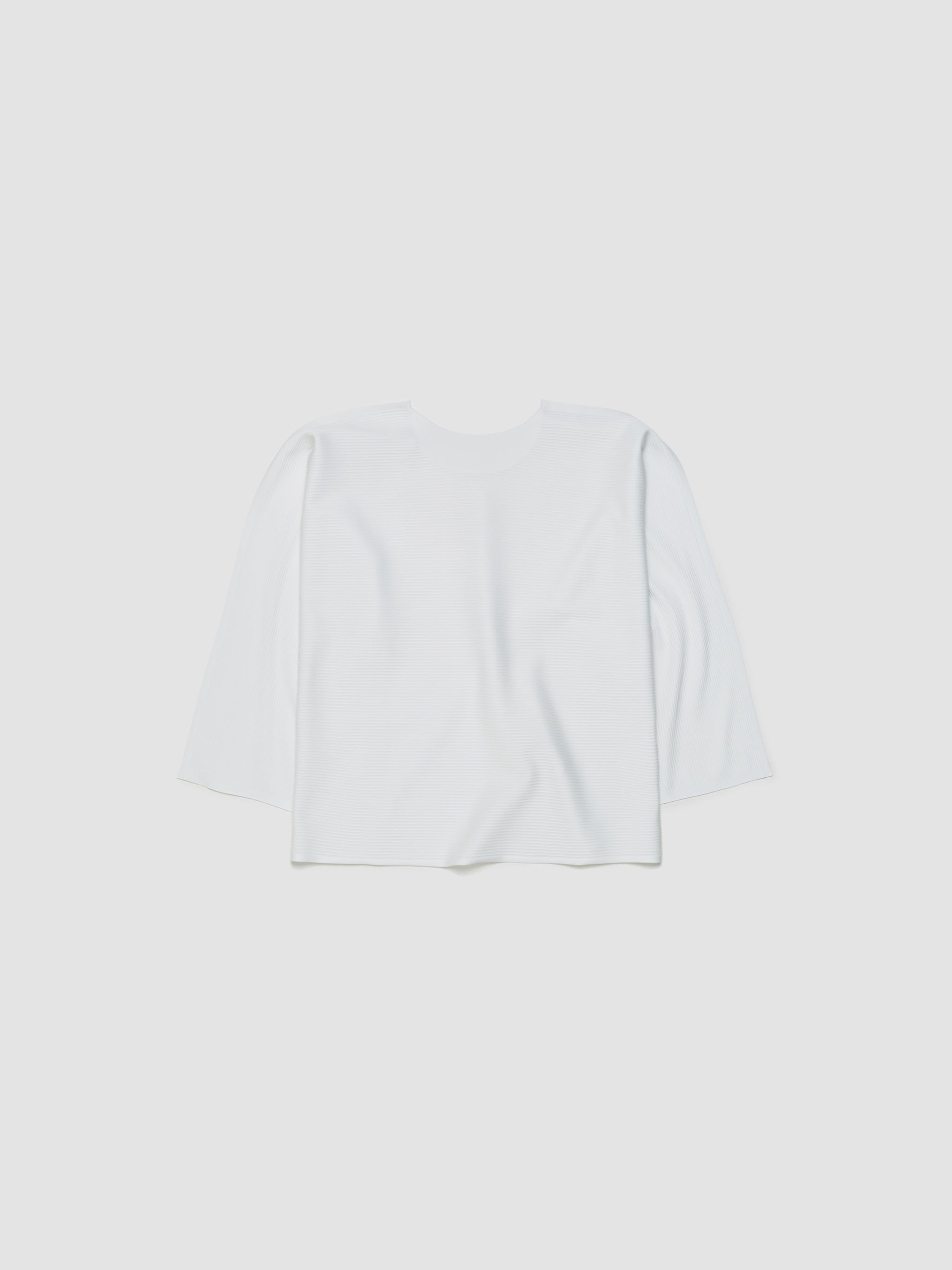 Pleated T-Shirt in White