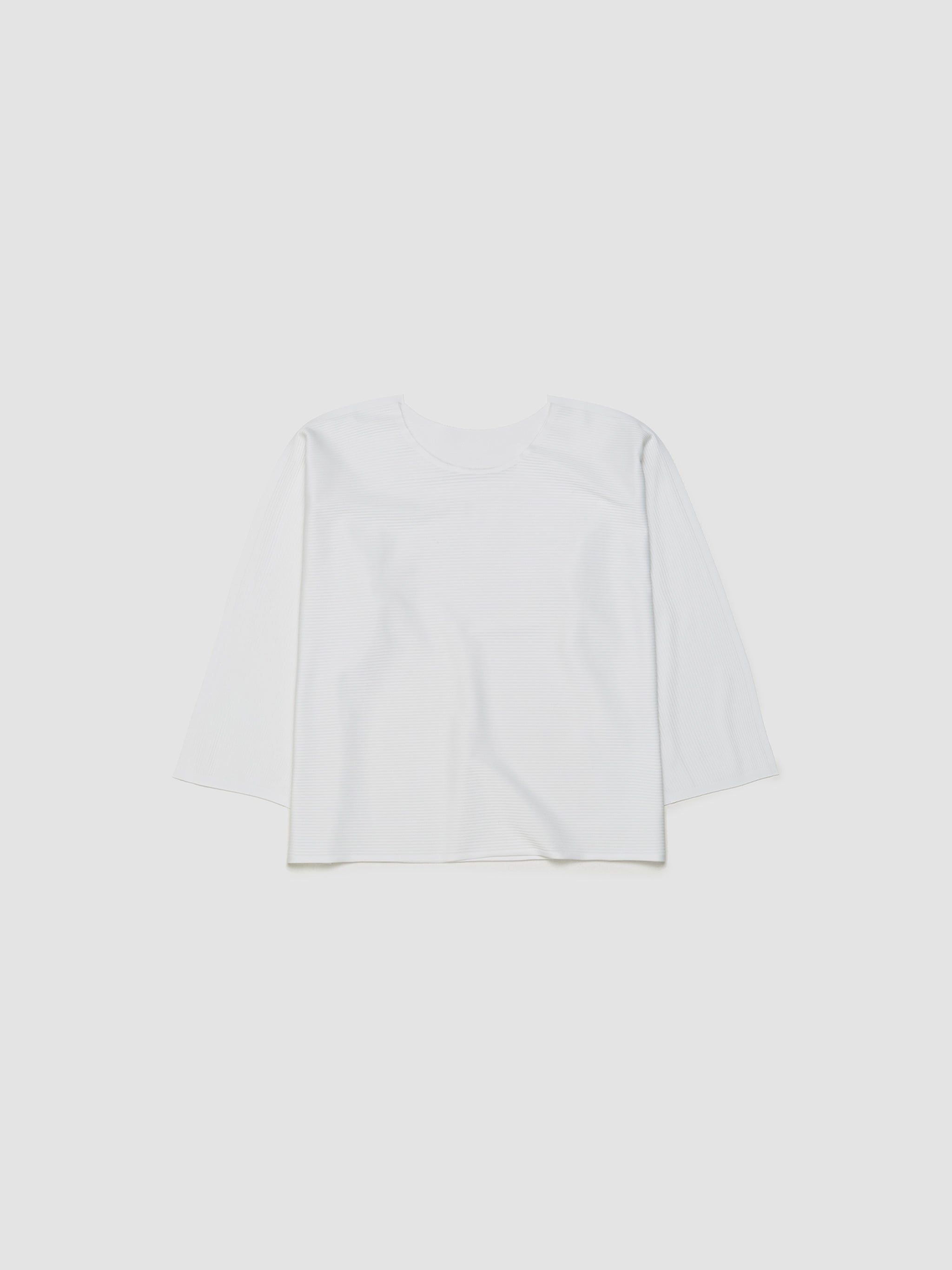 Pleated T-Shirt in White