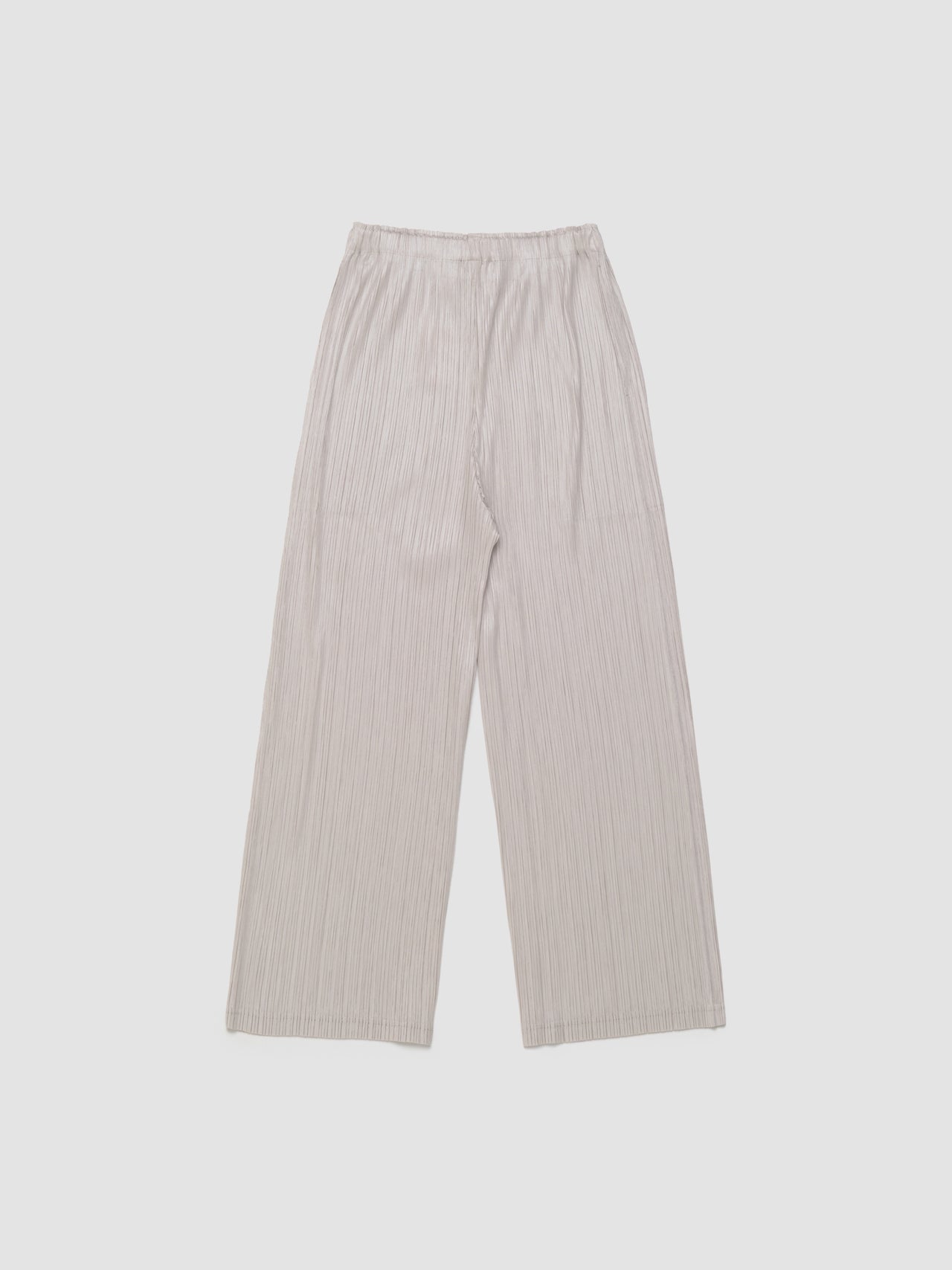 Pleated Cropped Trousers in Light Beige