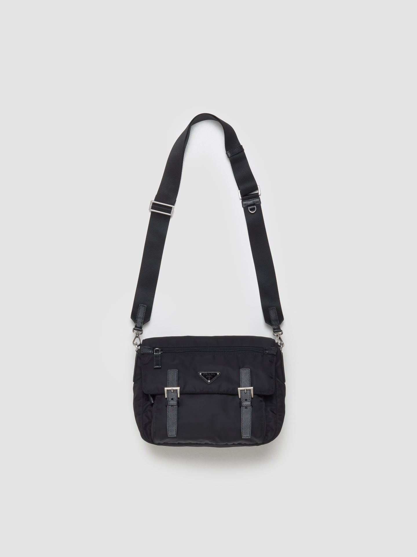 Re-Nylon Shoulder Bag in Black