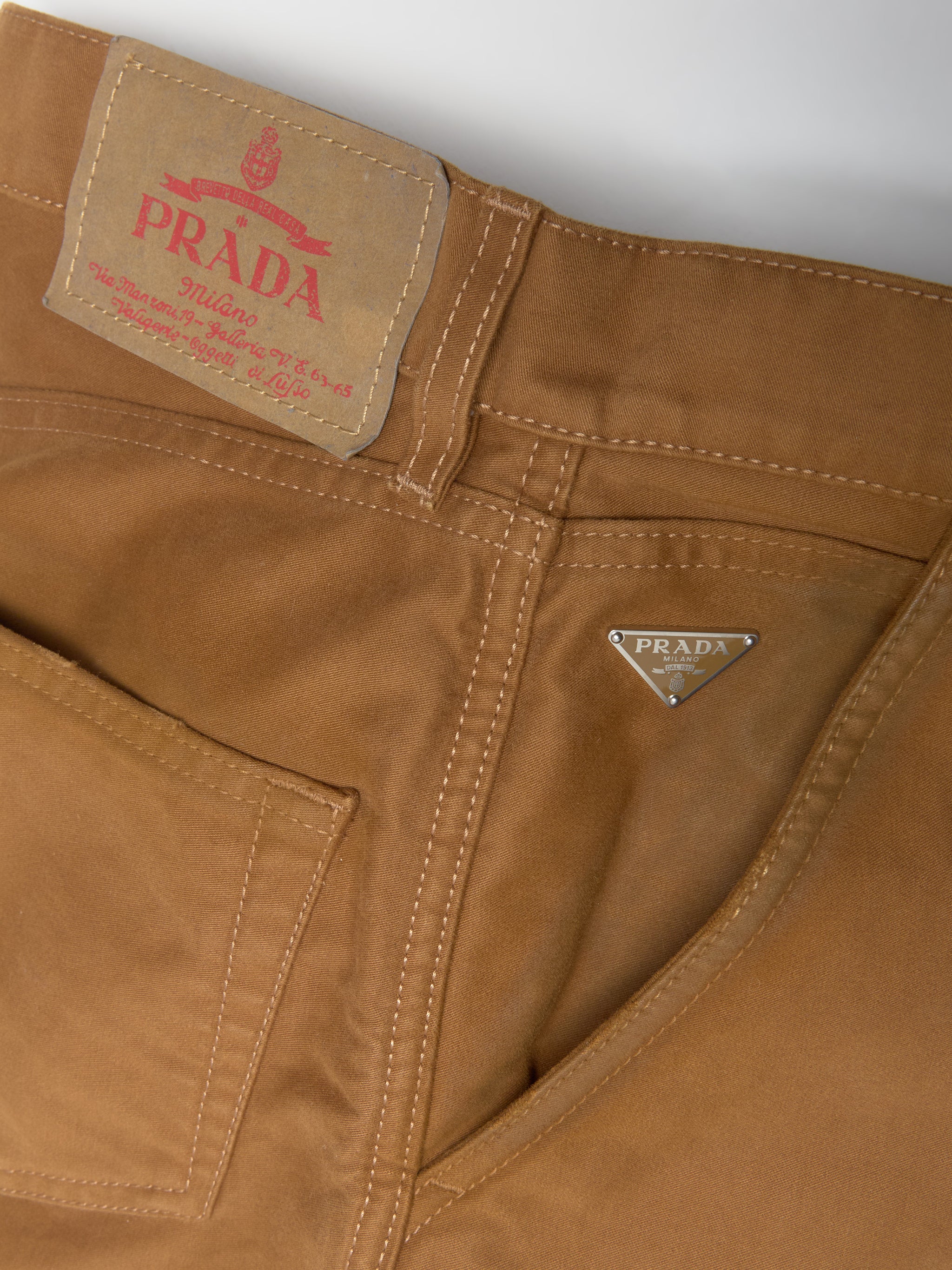 Moleskin Cargo Pants in Light Brown