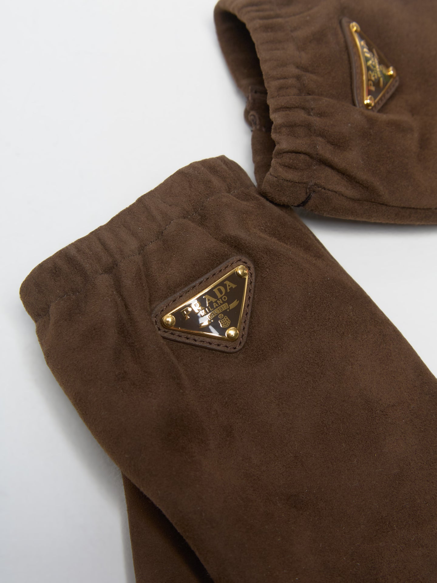 Suede Leather Gloves in Cacao