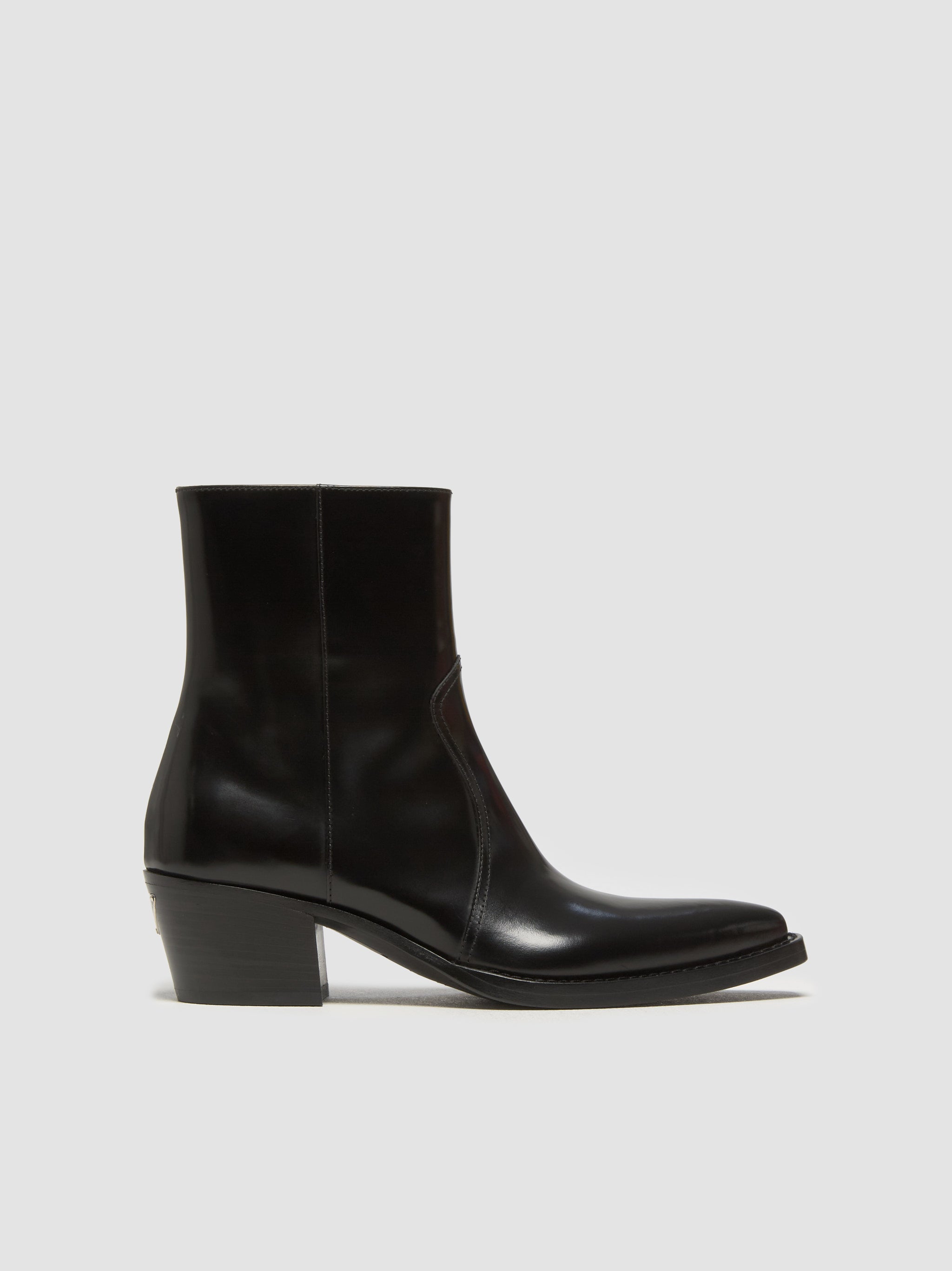 Leather Ankle Boots in Black