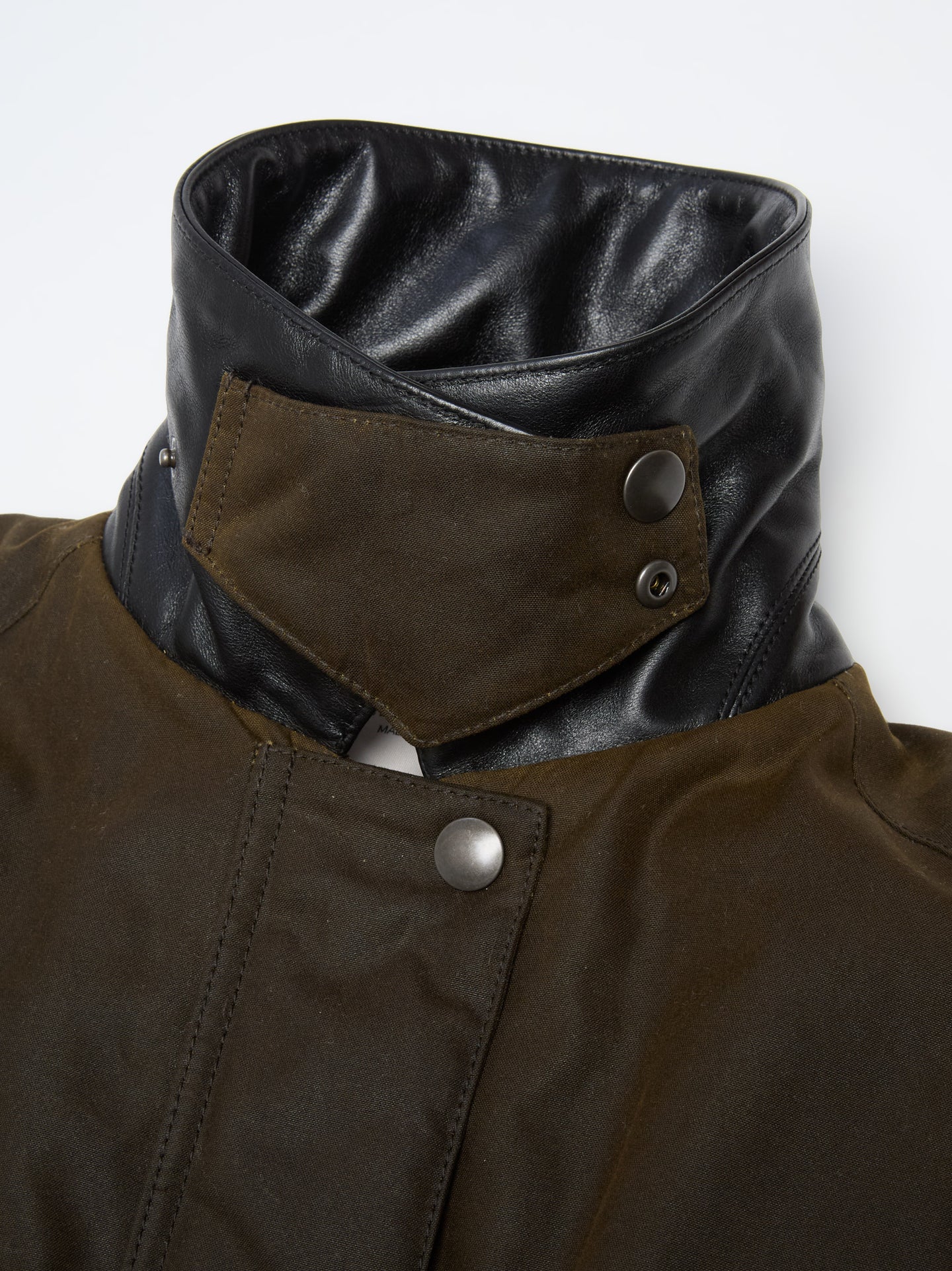 Waxed Canvas Padded Jacket in Ebony