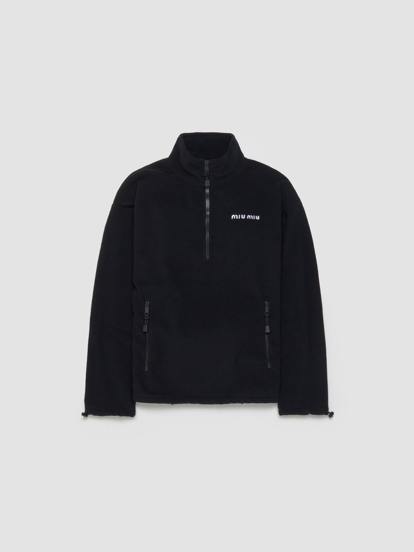 Fleece Half-Zip Sweatshirt in Black