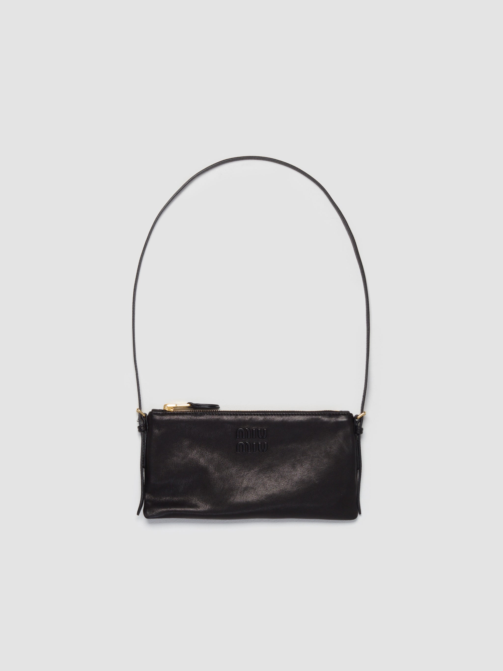 Nappa Leather Mini Pouch in Black