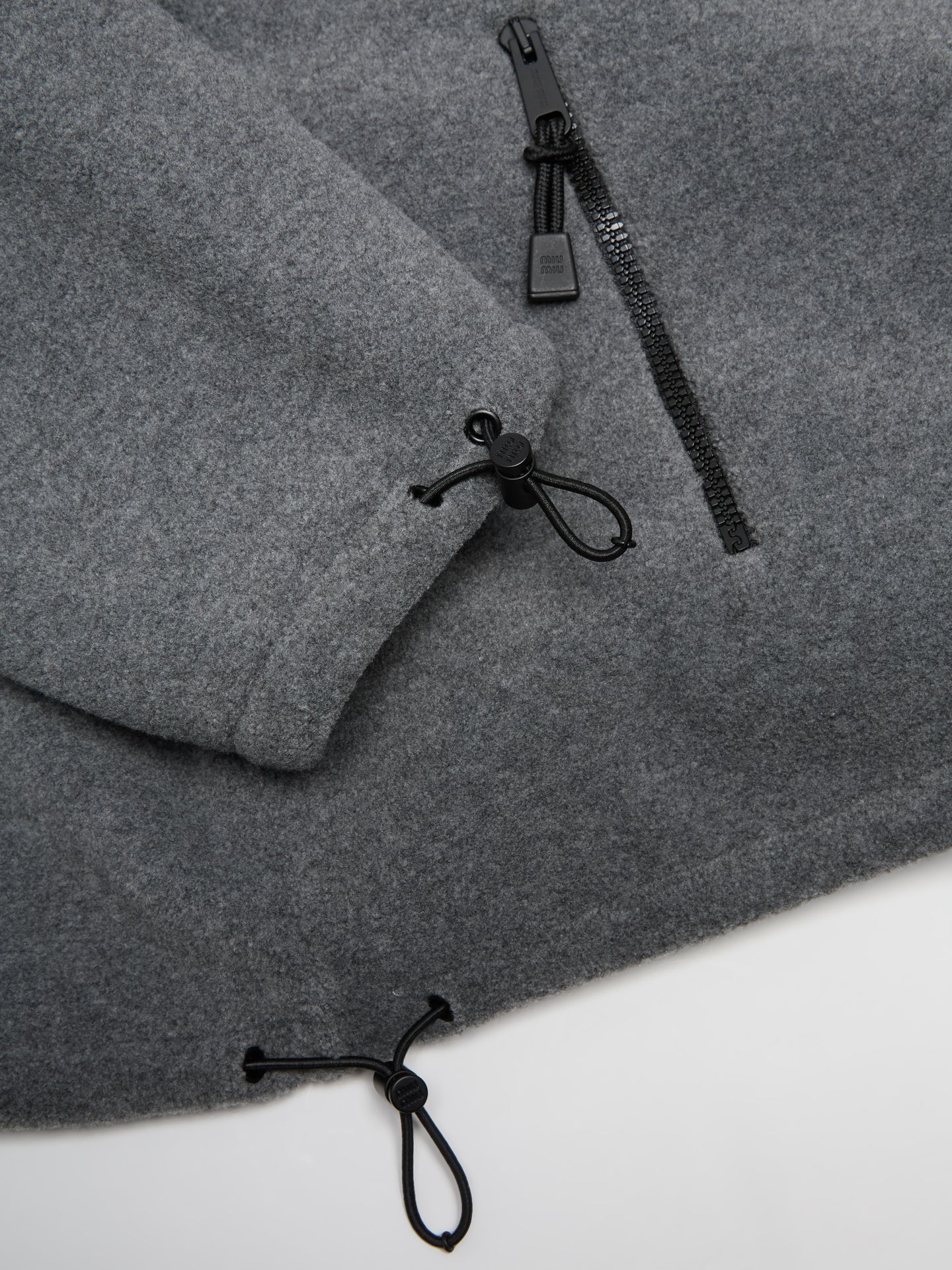 Fleece Zip Sweatshirt in Grey