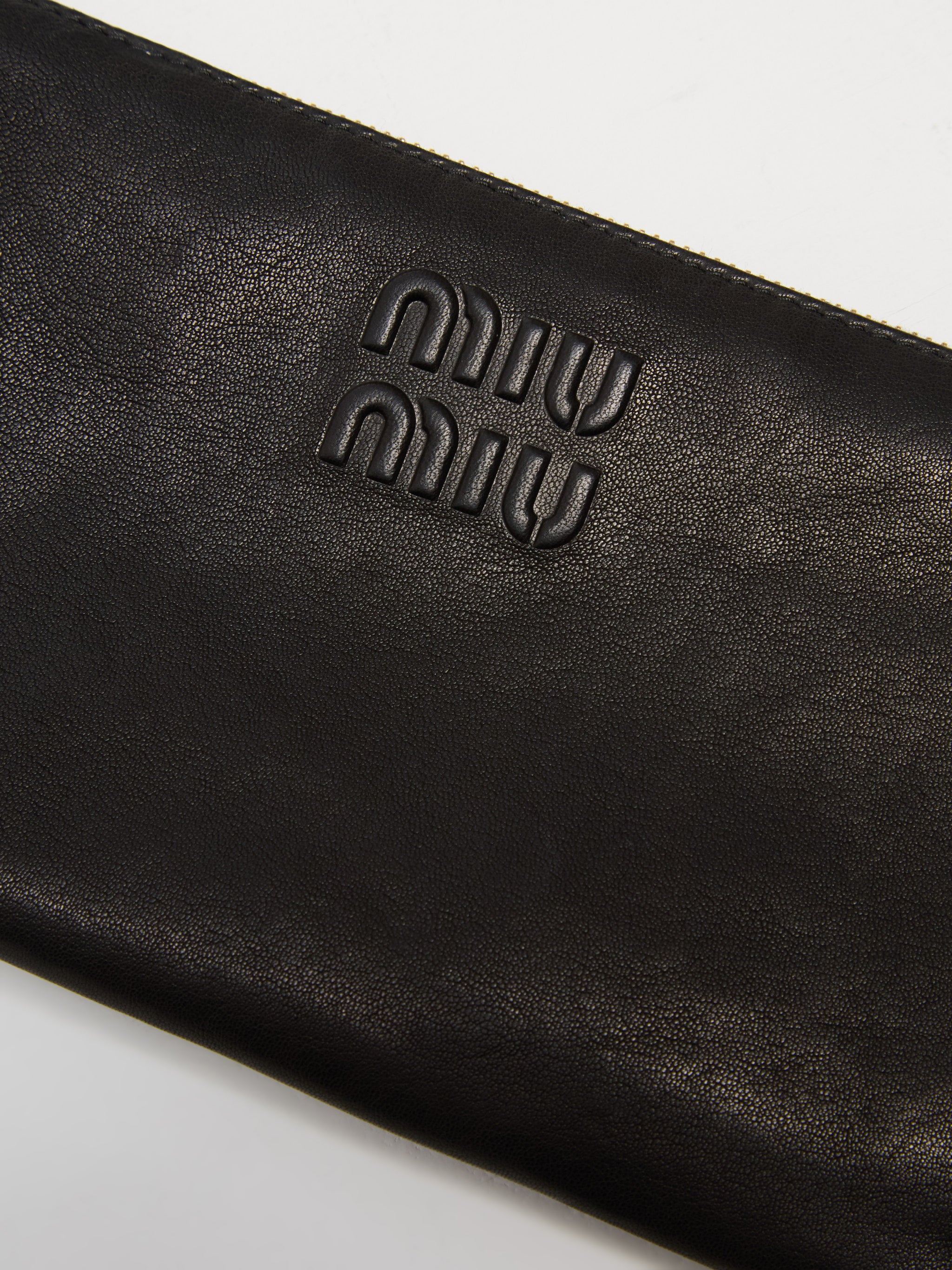 Nappa Leather Mini Pouch in Black