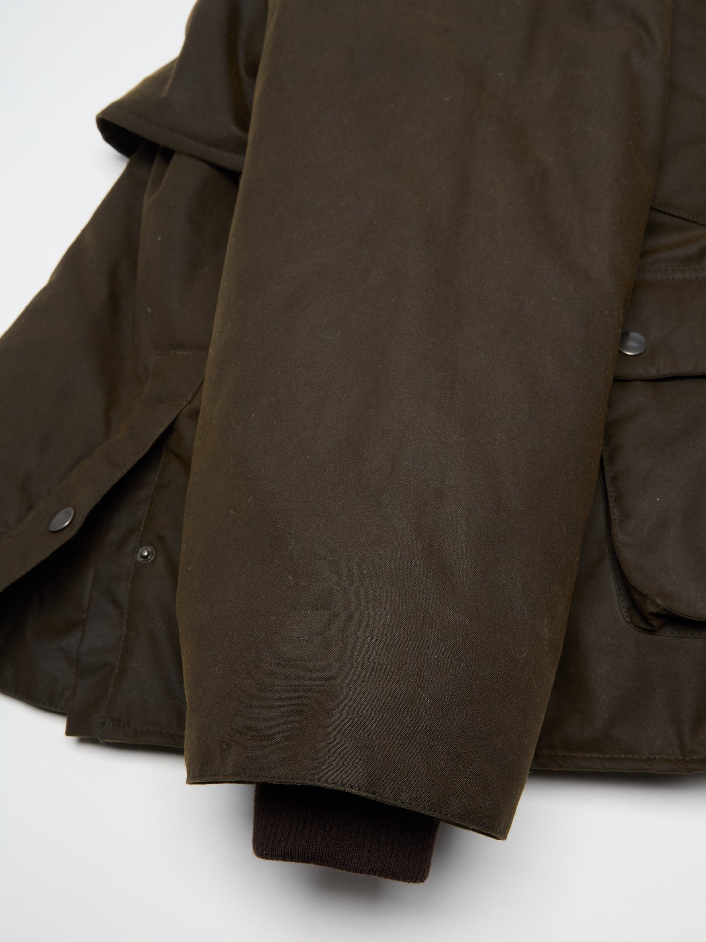 Waxed Canvas Padded Jacket in Ebony