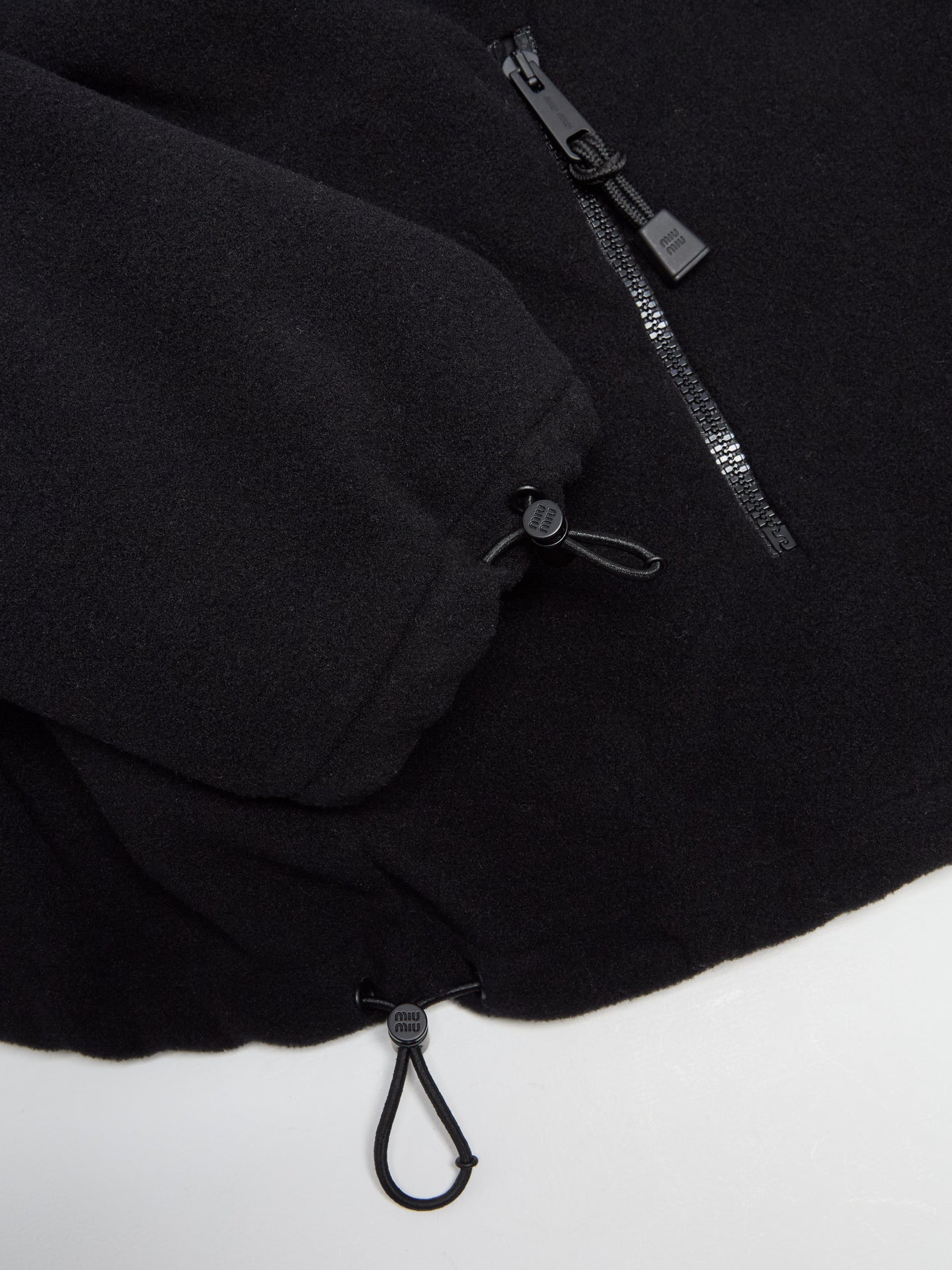 Fleece Half-Zip Sweatshirt in Black