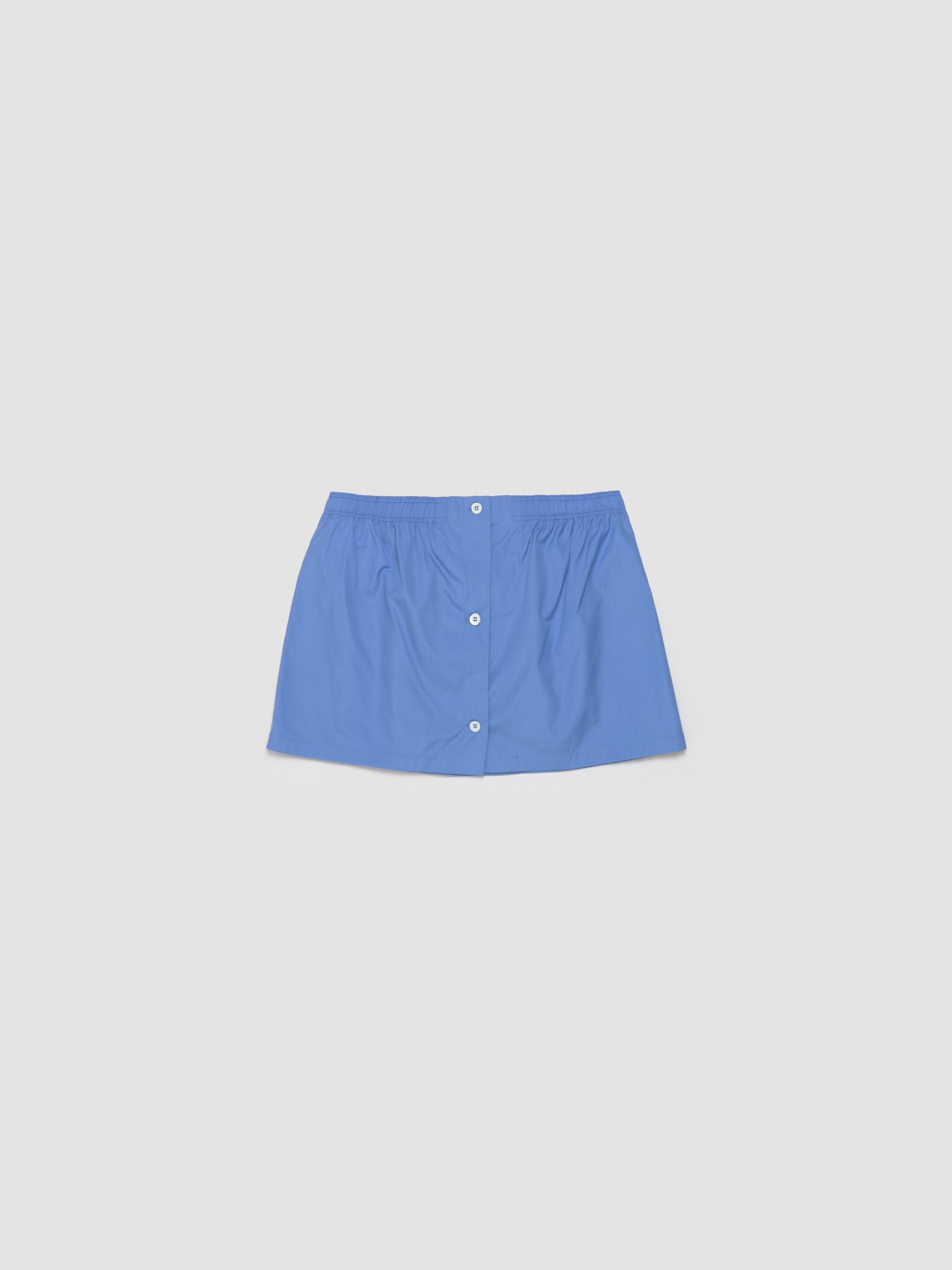 Cotton Buttoned Skirt in Sky Blue