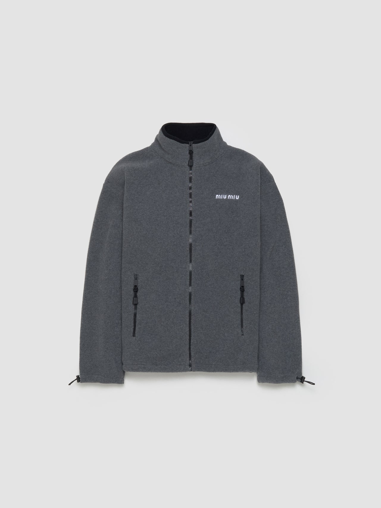 Fleece Zip Sweatshirt in Grey