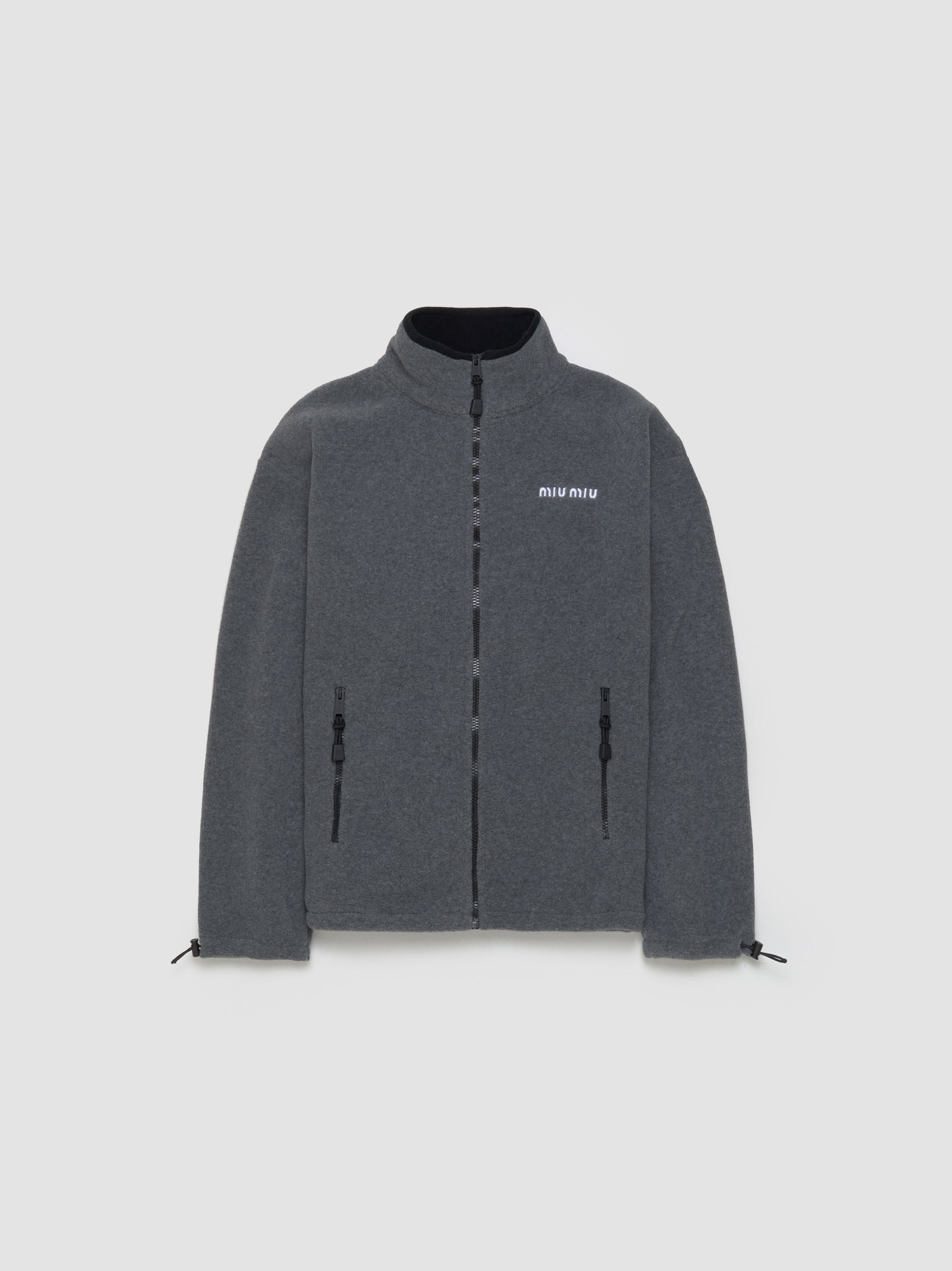 Fleece Zip Sweatshirt in Grey