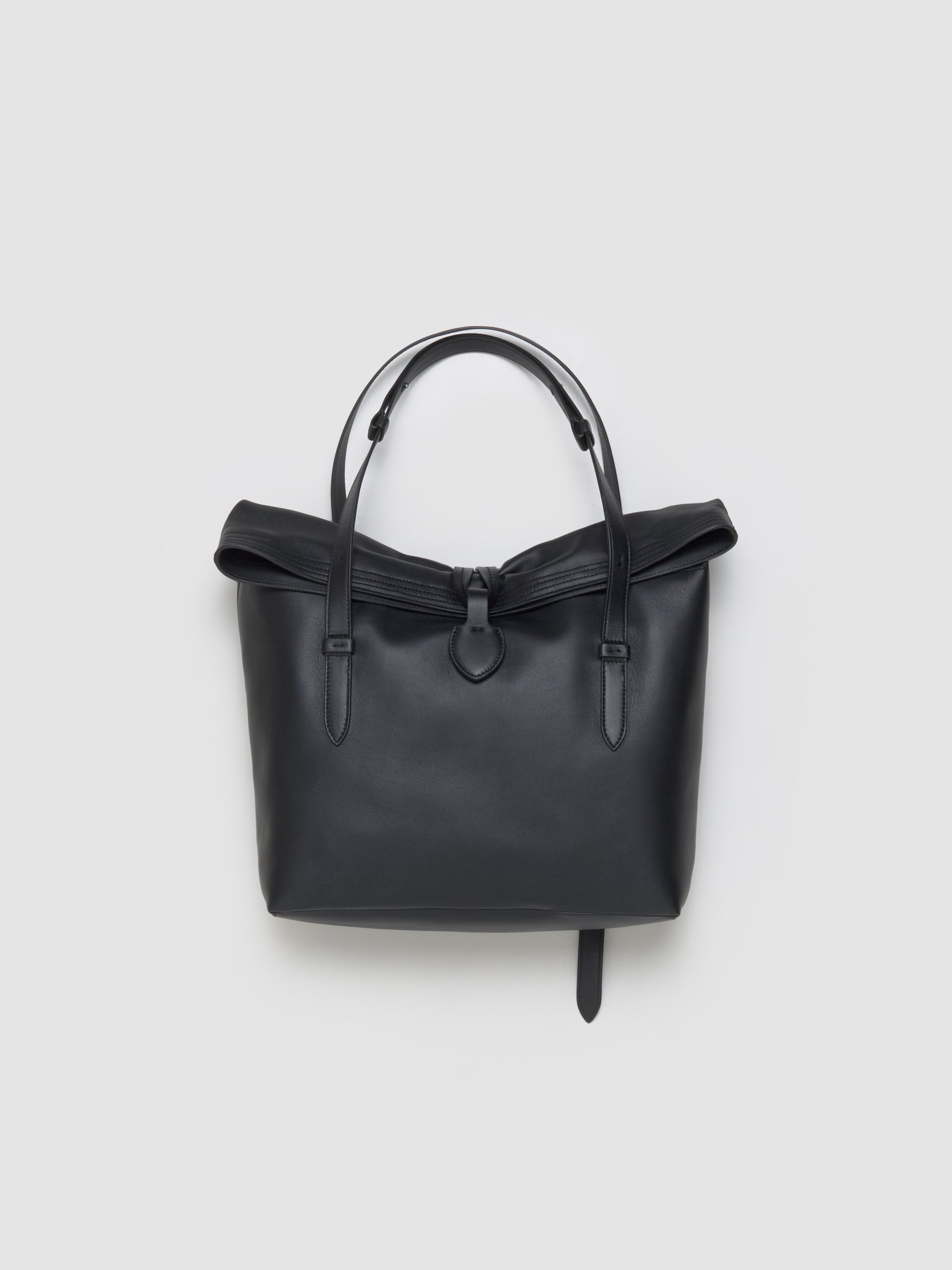 Medium Paper Shoulder Bag in Black