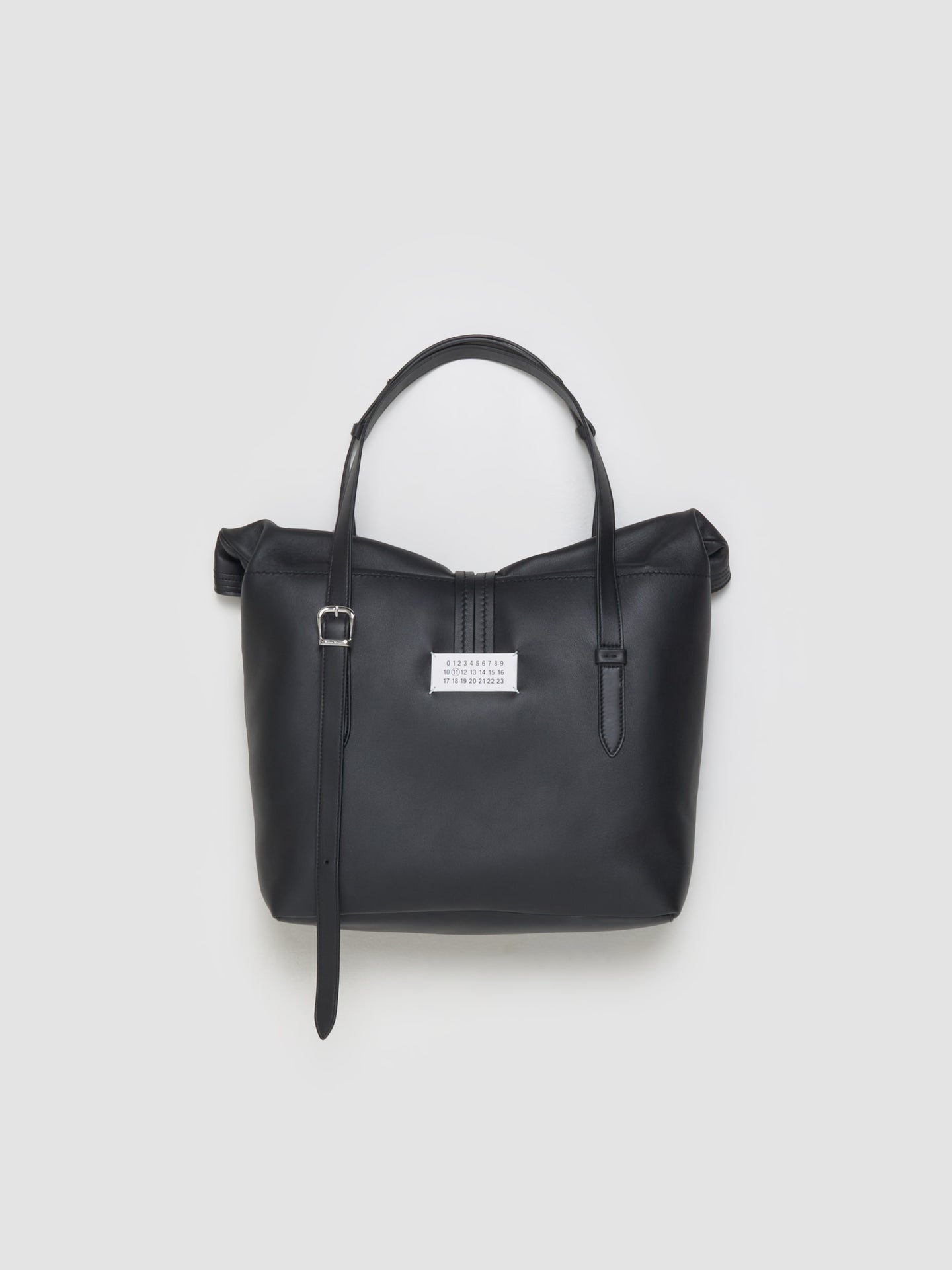 Medium Paper Shoulder Bag in Black