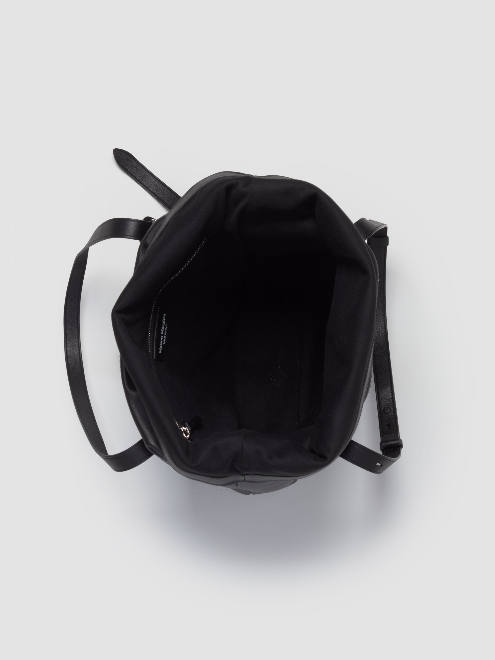 Medium Paper Shoulder Bag in Black