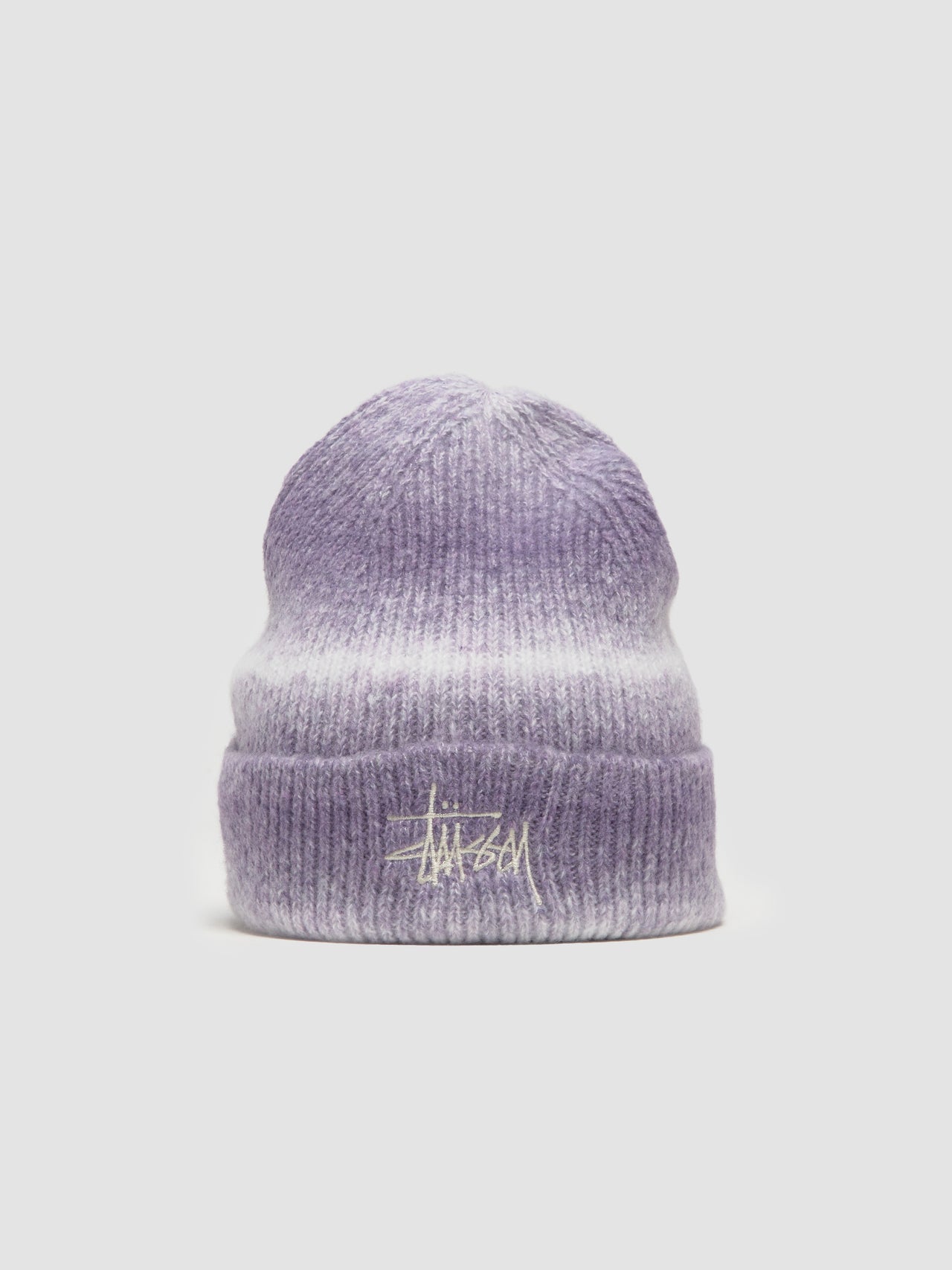 Cuff Basic Striped Beanie in Purple