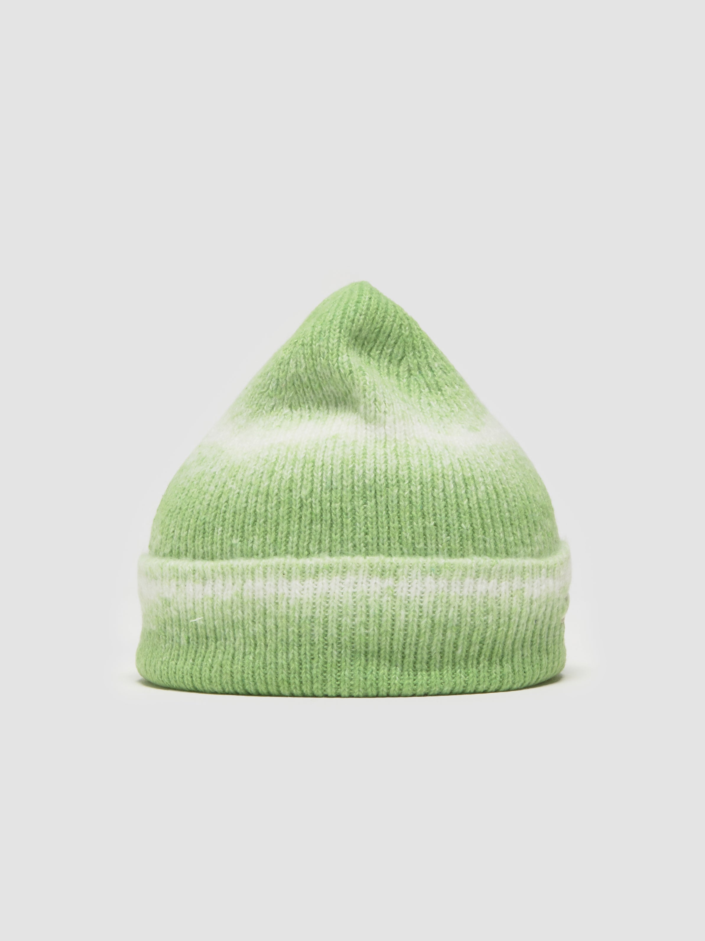 Cuff Basic Striped Beanie in Lime