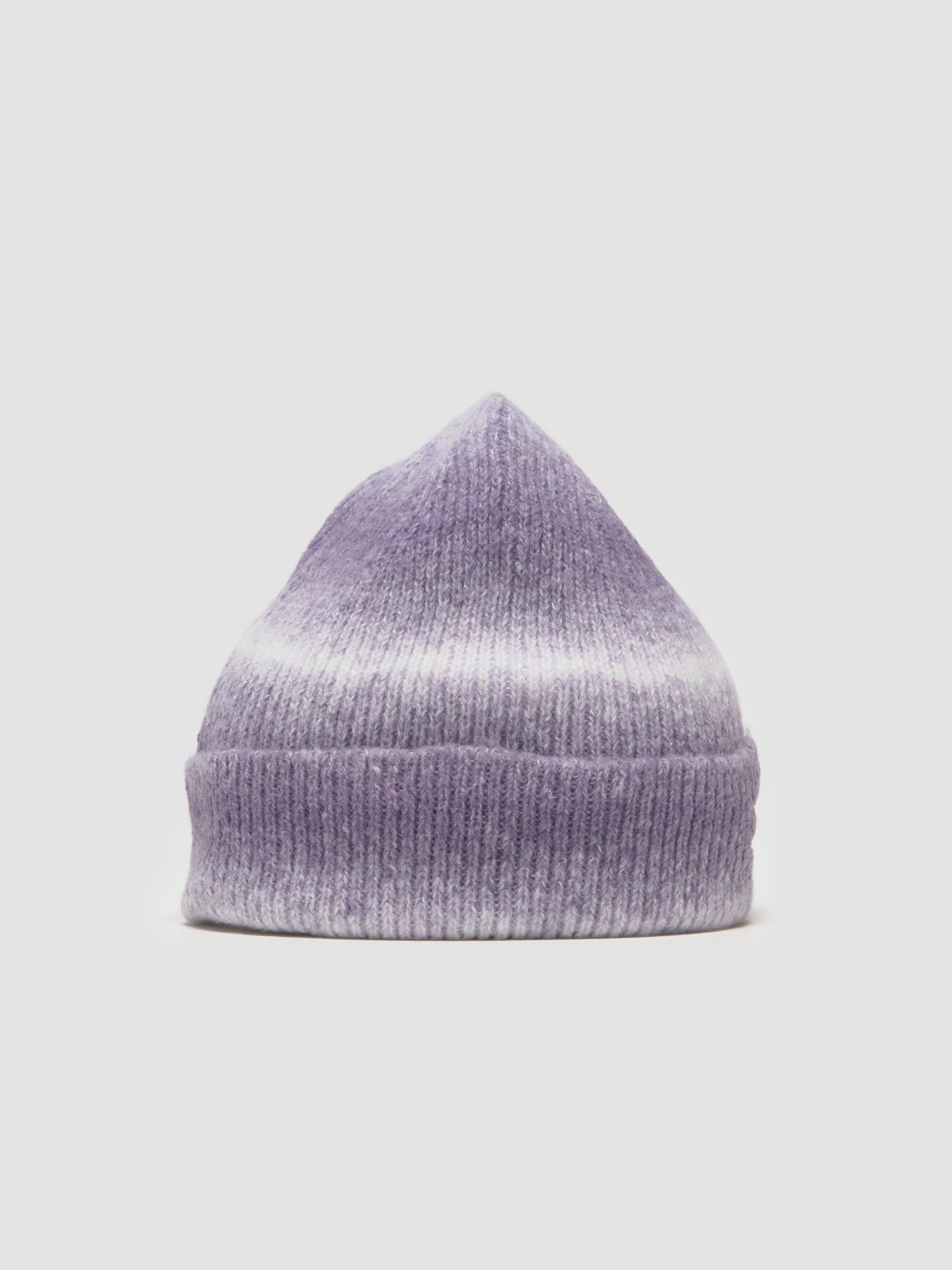 Cuff Basic Striped Beanie in Purple