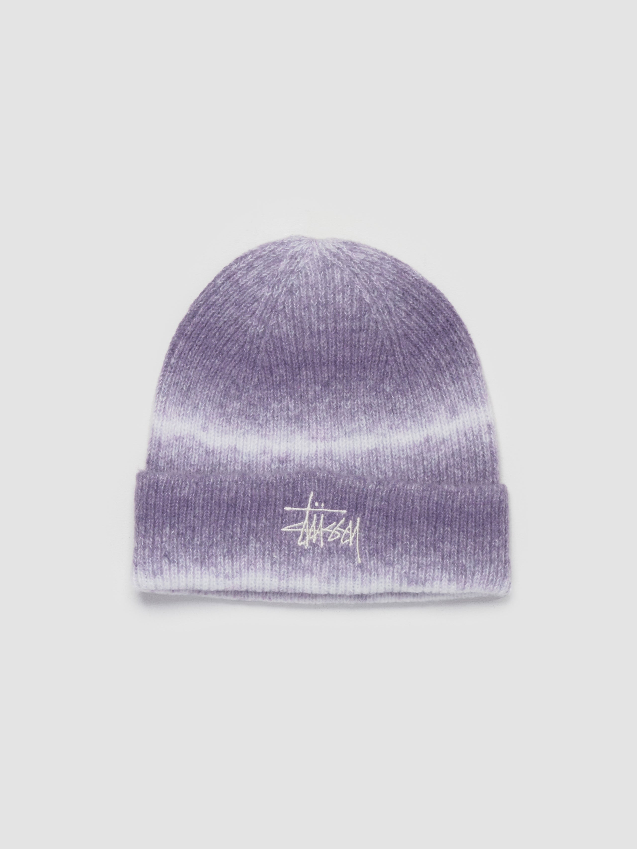 Cuff Basic Striped Beanie in Purple