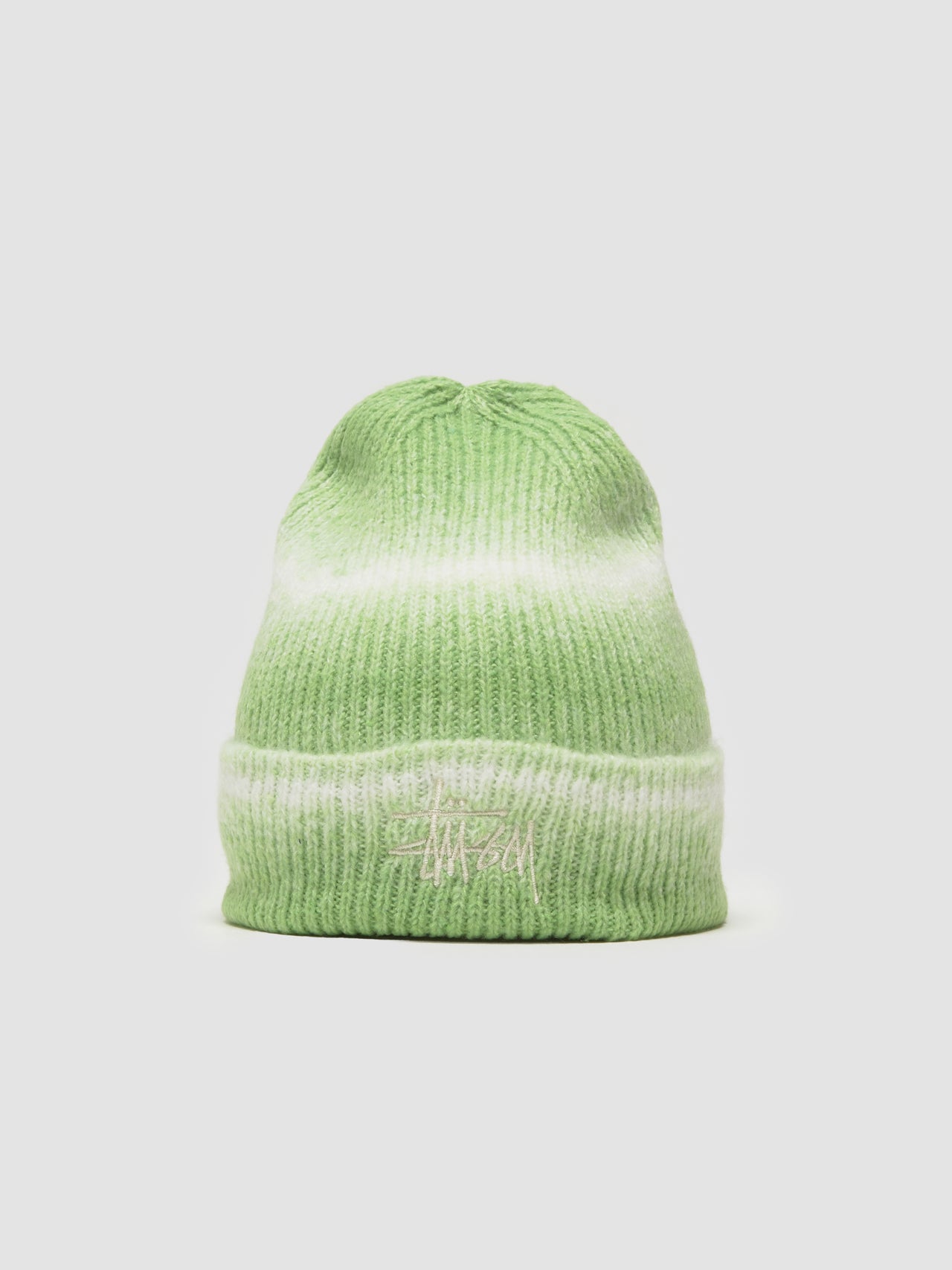 Cuff Basic Striped Beanie in Lime