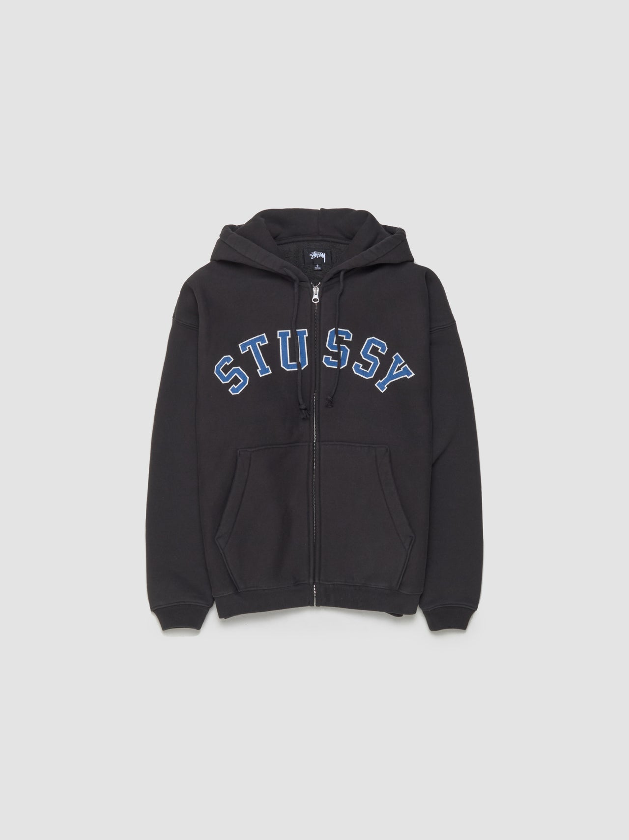 Distressed Graphic Hoodie in Washed Black