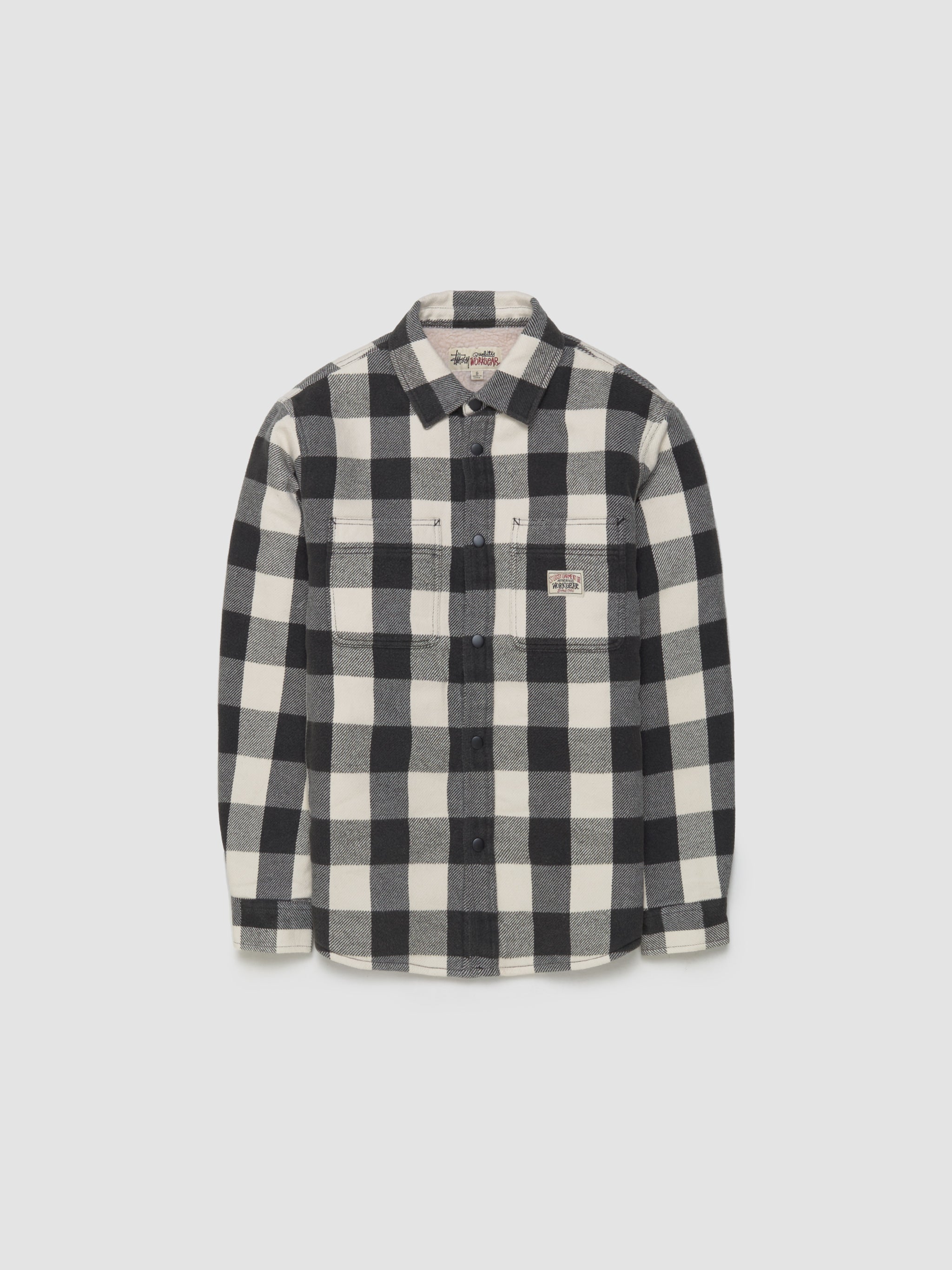 Buffalo Plaid Shirt in Bone