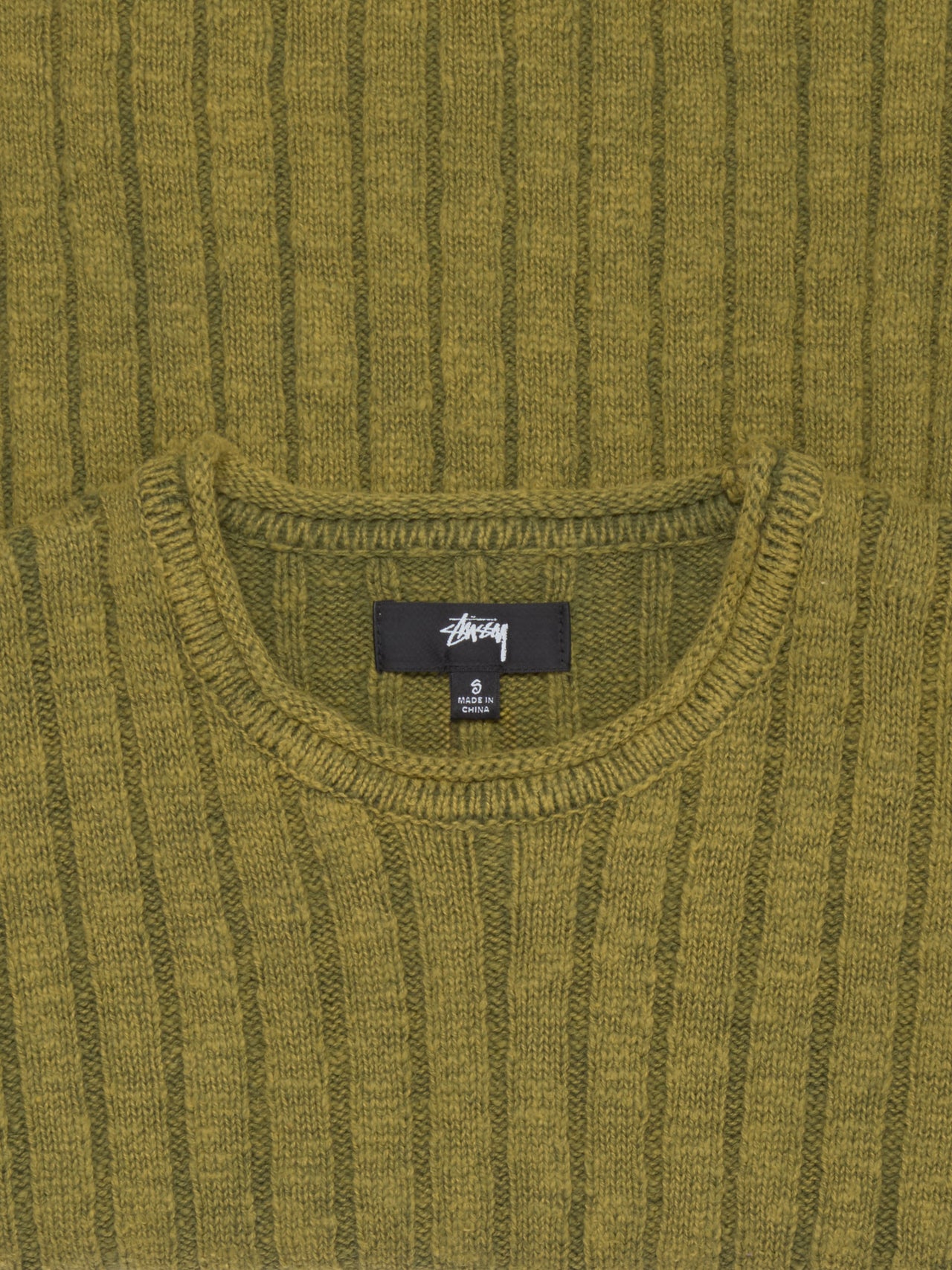 Ribbed Crewneck in Green