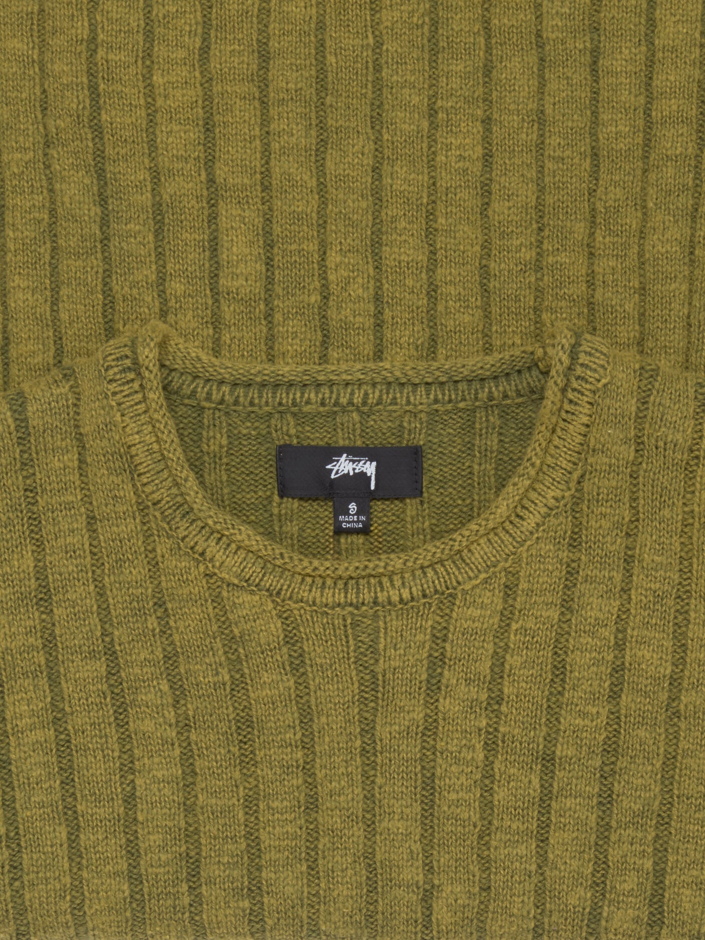 Ribbed Crewneck in Green