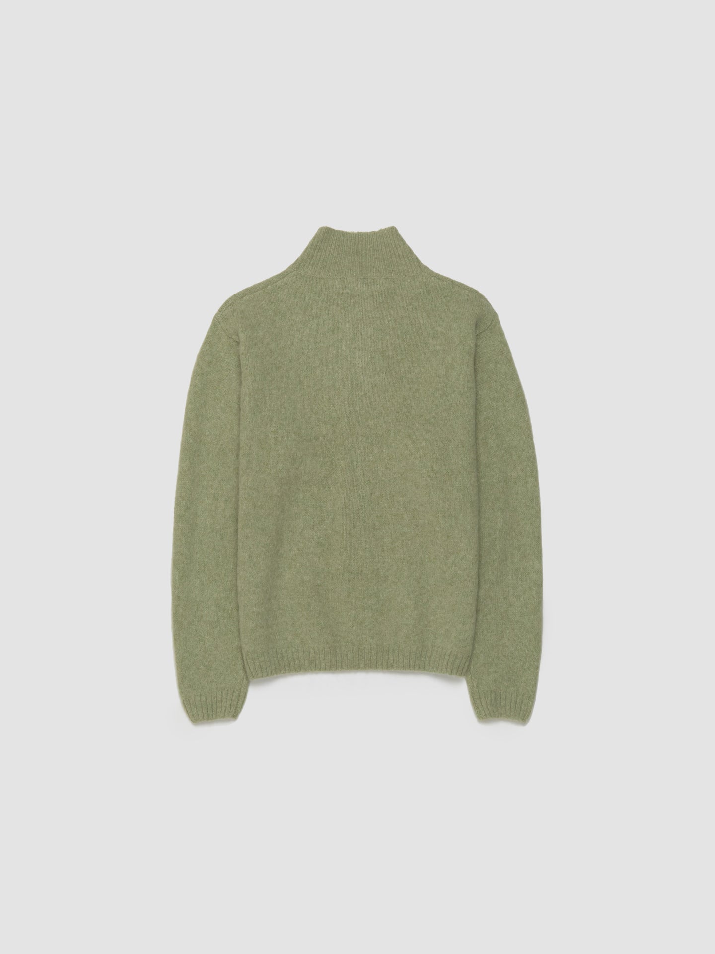 Brushed Mock Full Zip Sweater in Sage