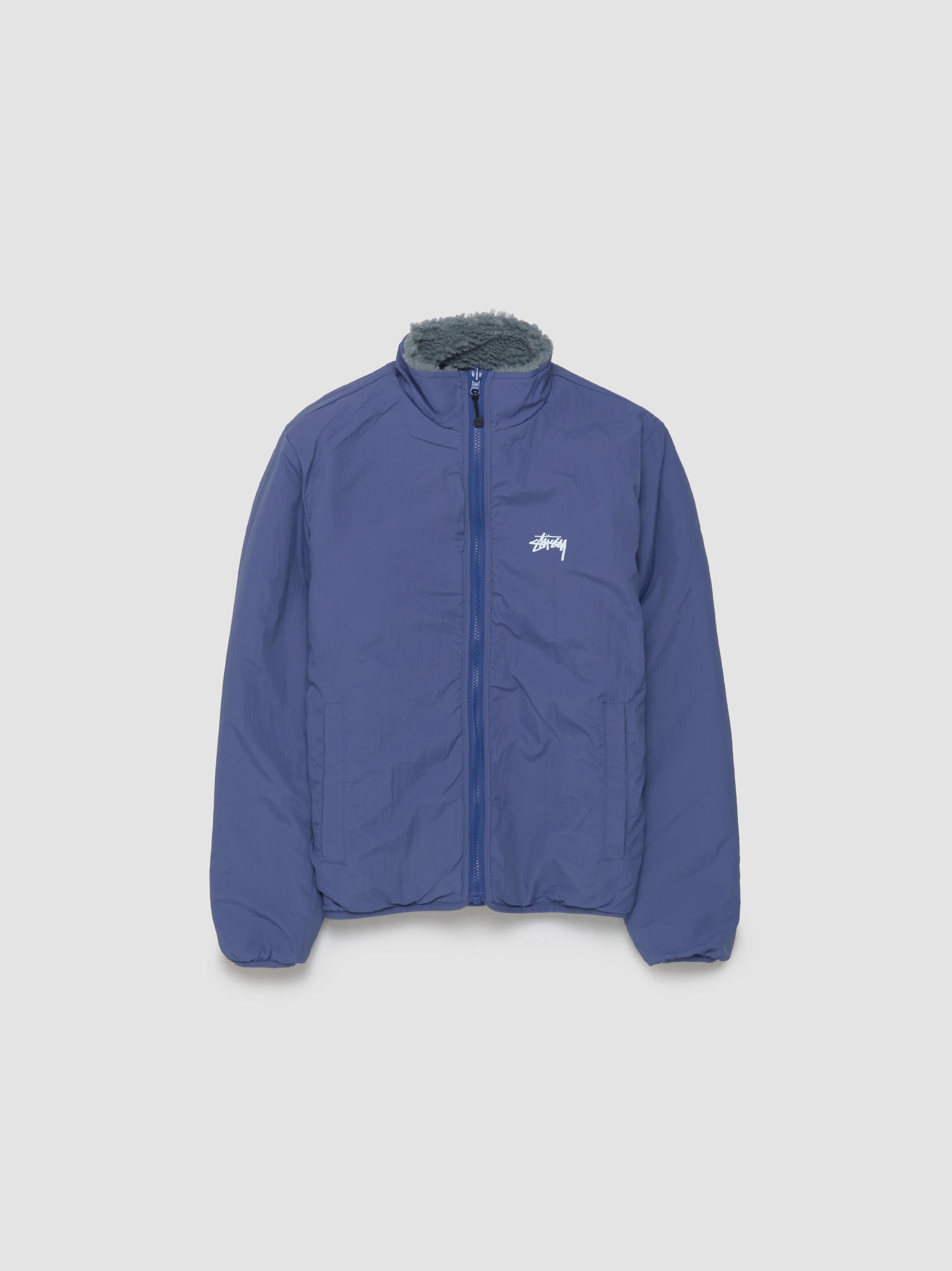 Sherpa Reversible Jacket in Bluestone