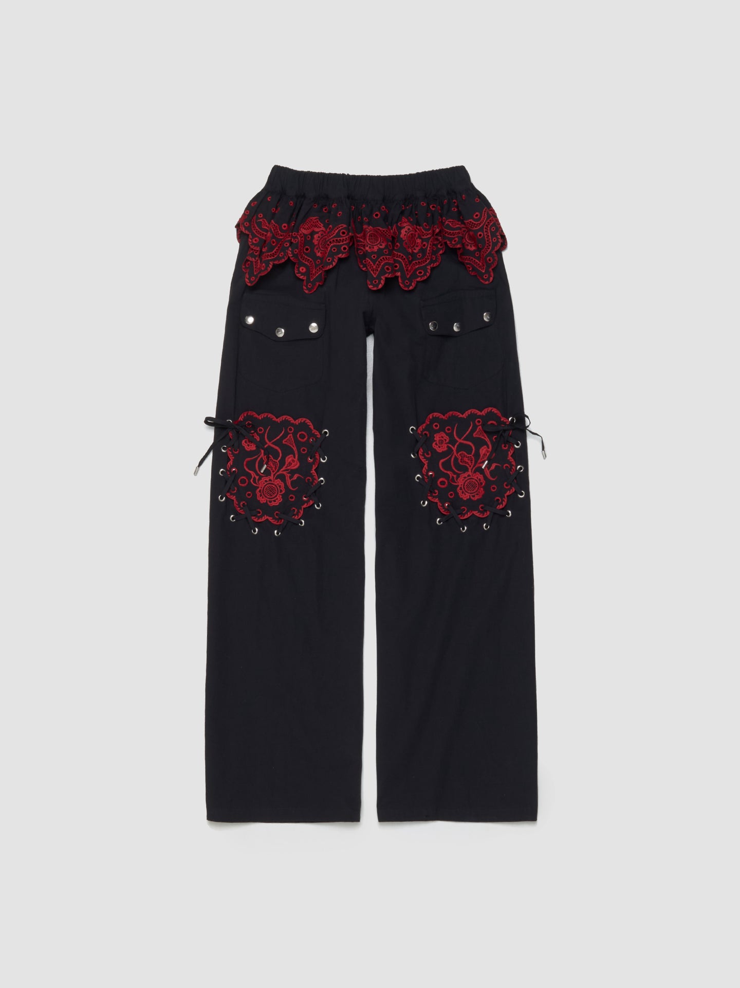 Lansky Trousers in Black & Red