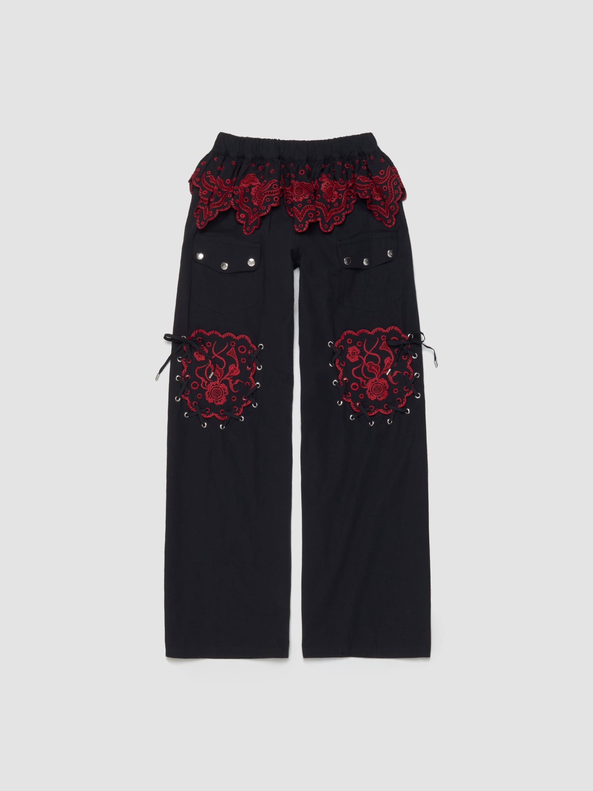 Lansky Trousers in Black & Red