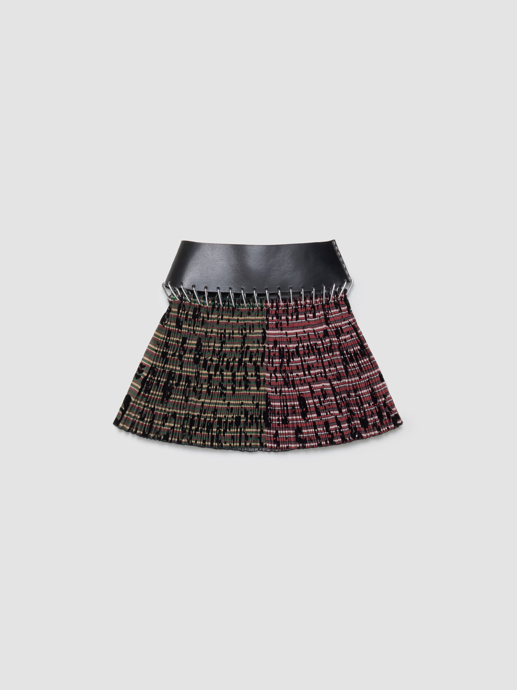 Roberta Mini Carabiner Skirt in Red & Green