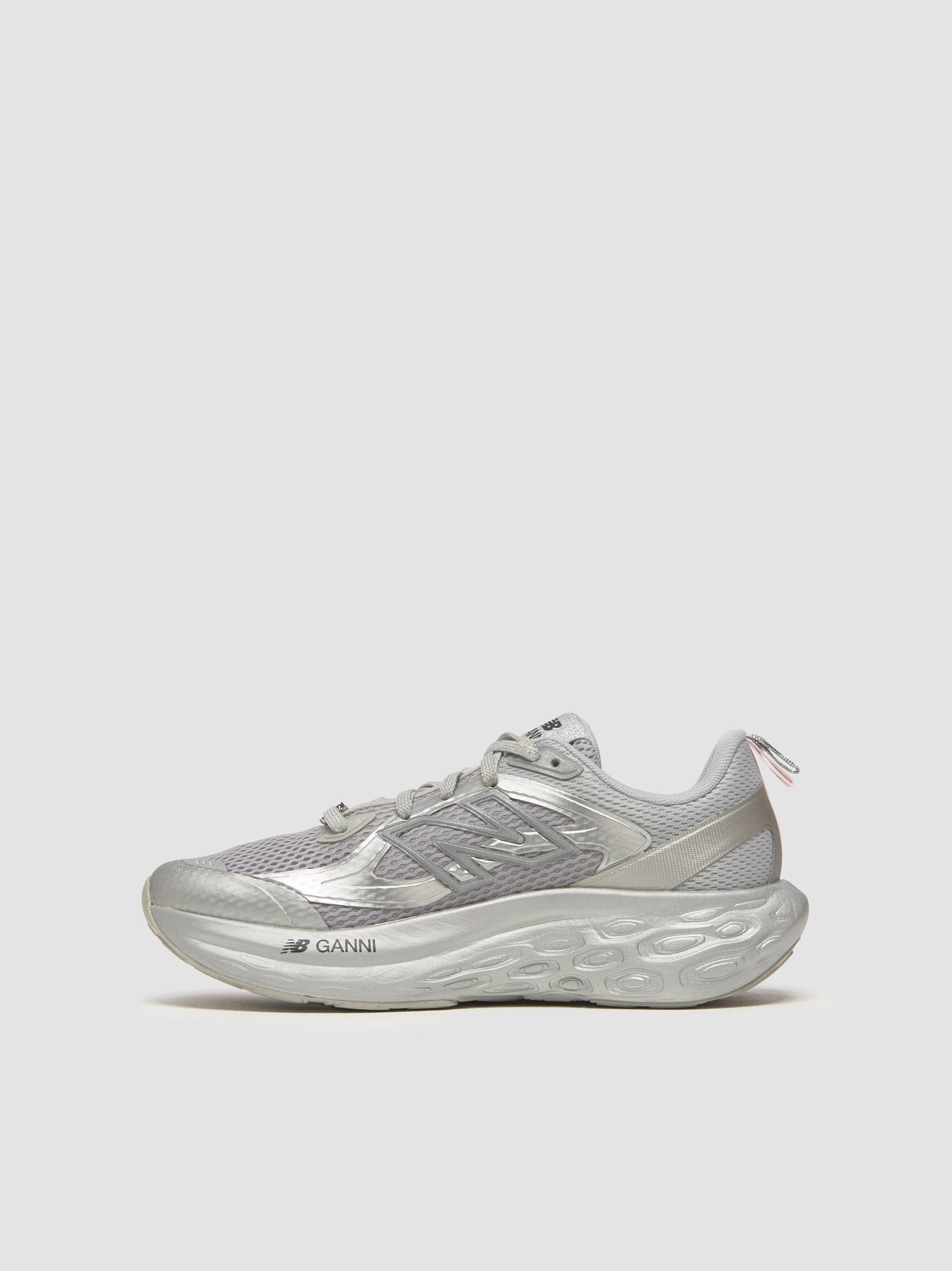 x Ganni Fresh Foam Sneaker in Silver Metallic