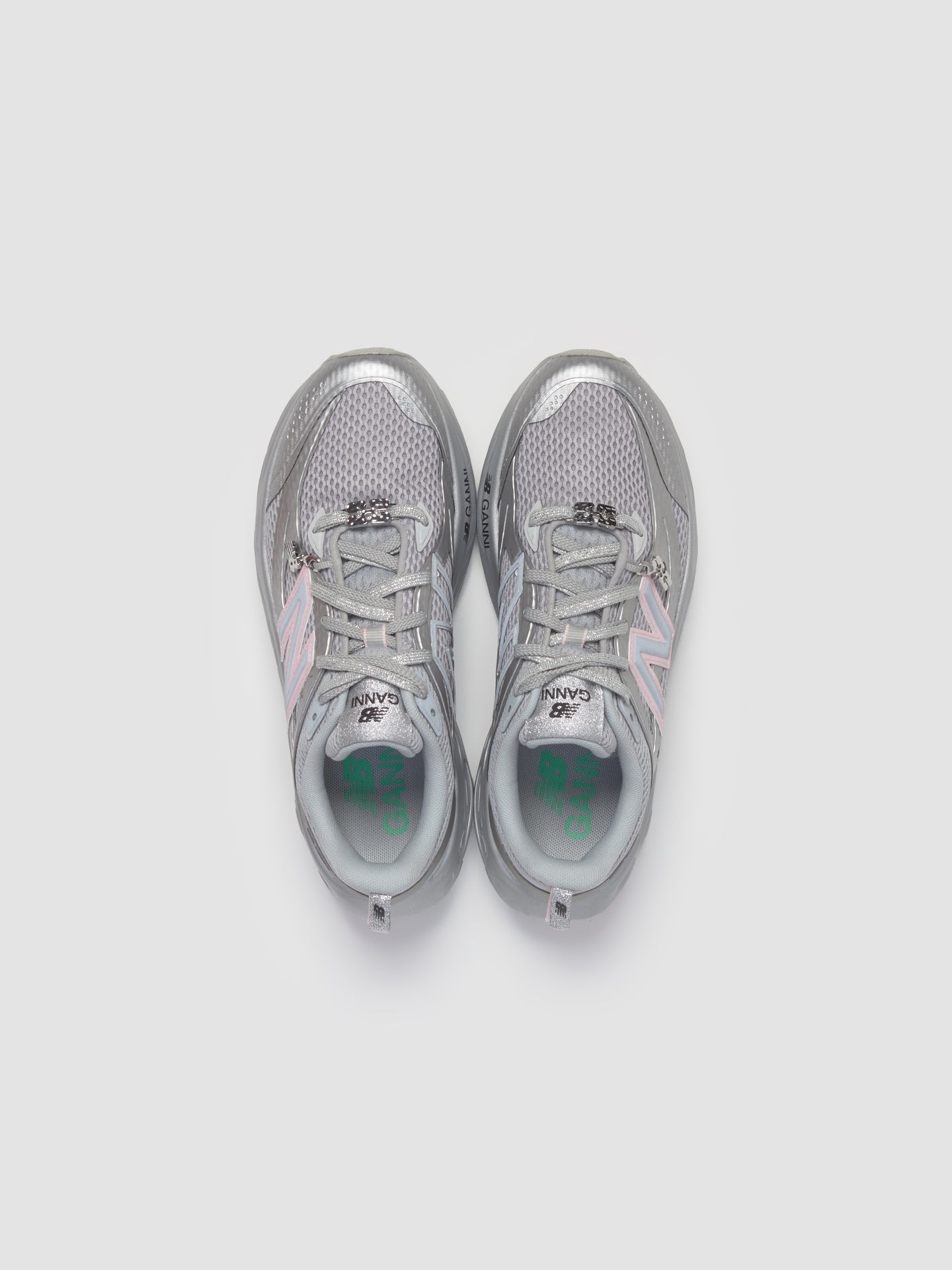 x Ganni Fresh Foam Sneaker in Silver Metallic