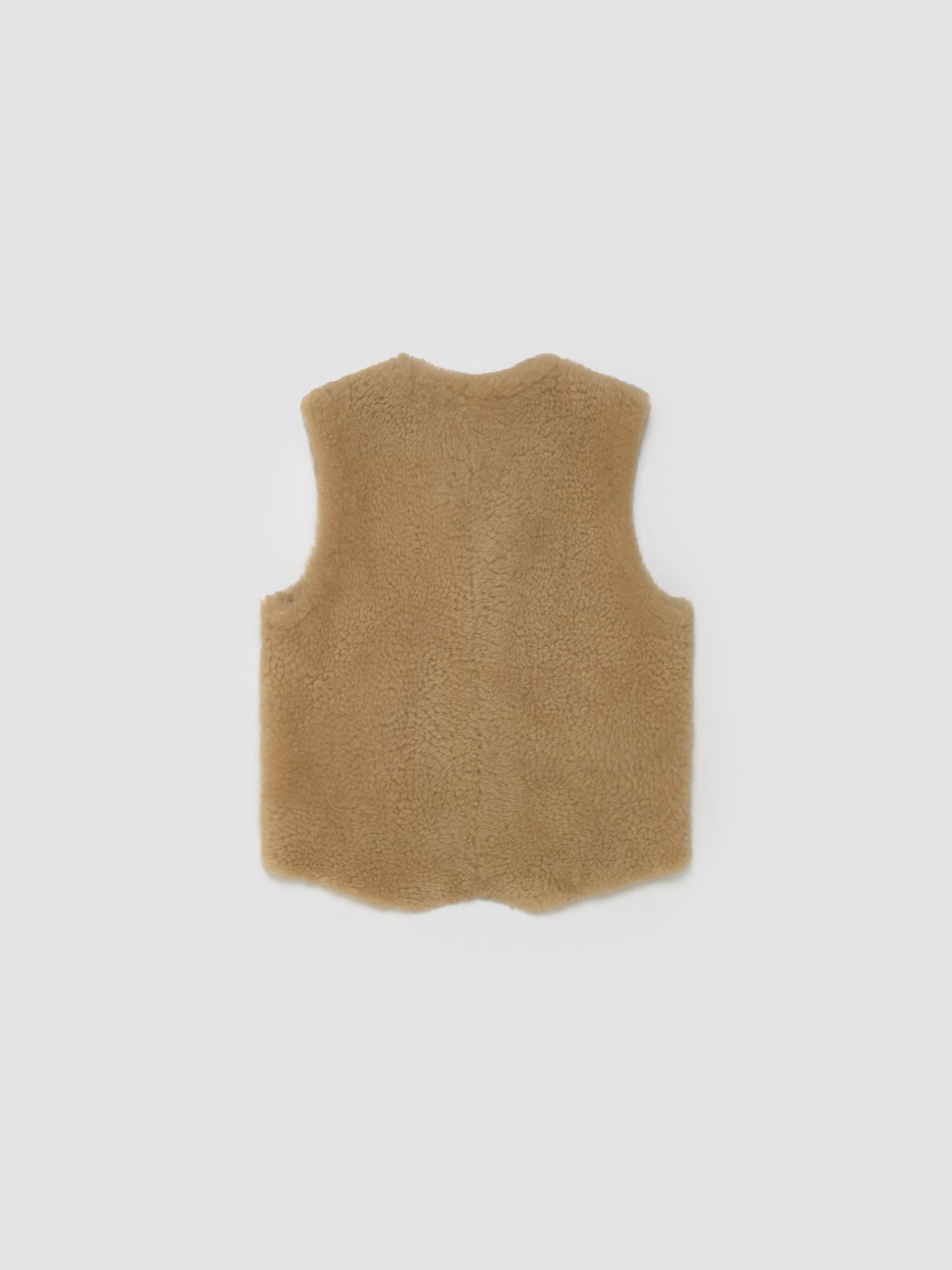 Shearling Vest in Beige