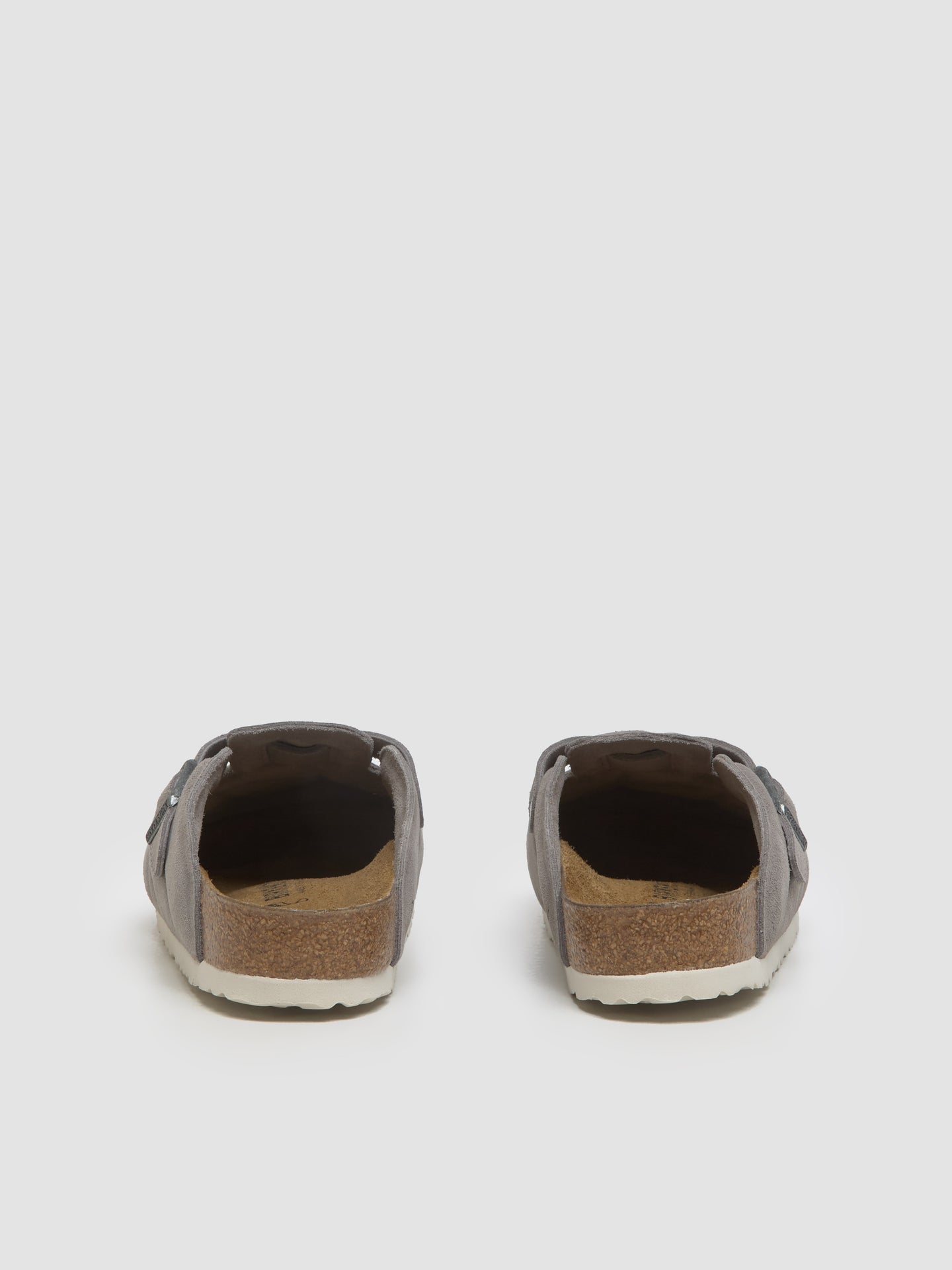 Boston Quilted Suede Clog in Stone Coin