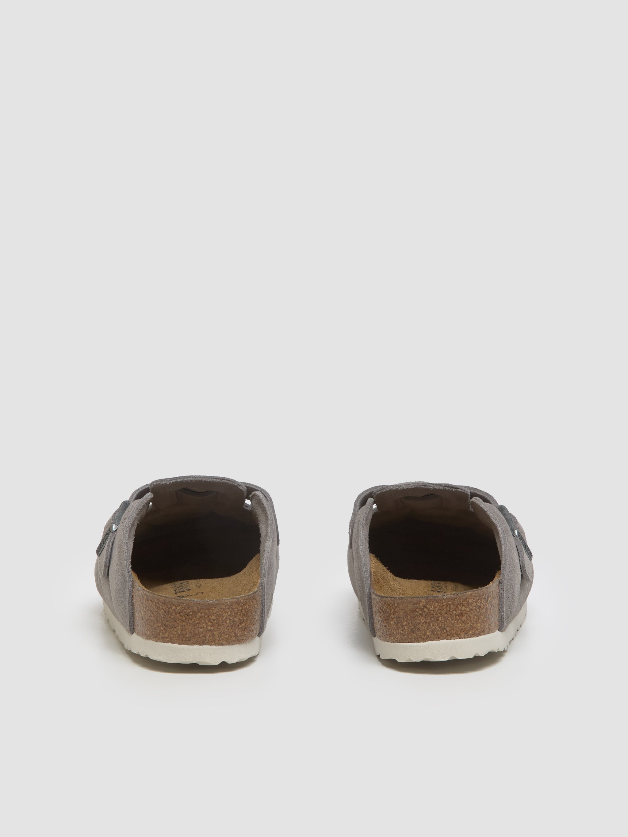 Boston Quilted Suede Clog in Stone Coin