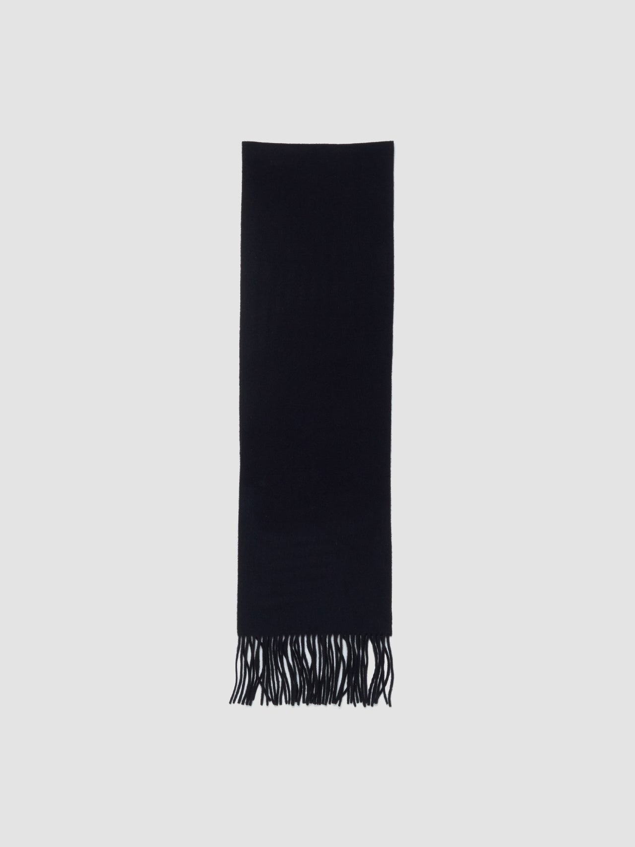 Estate Scarf in Black Double Wool