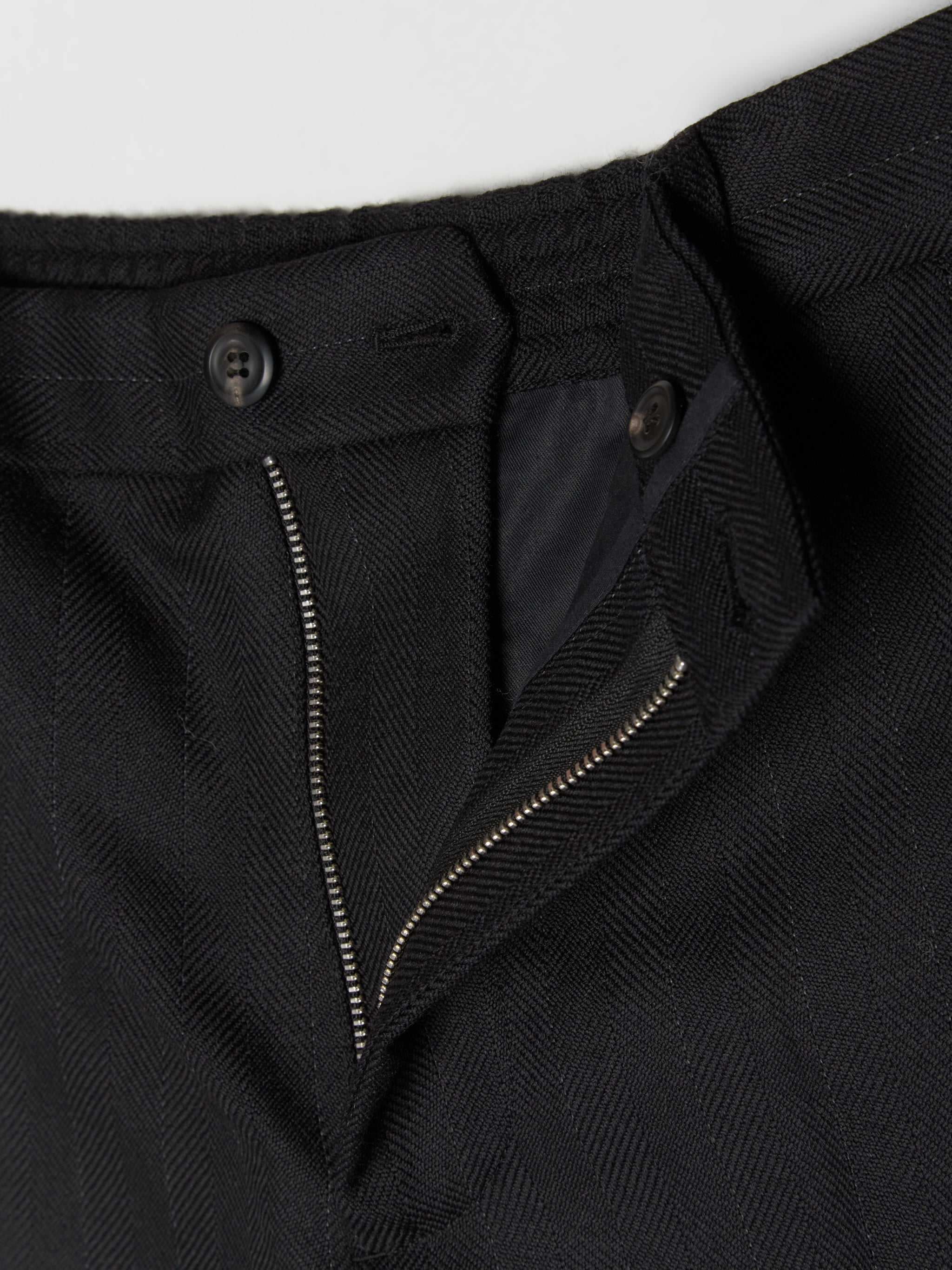 Sailor Trousers in Black Wool