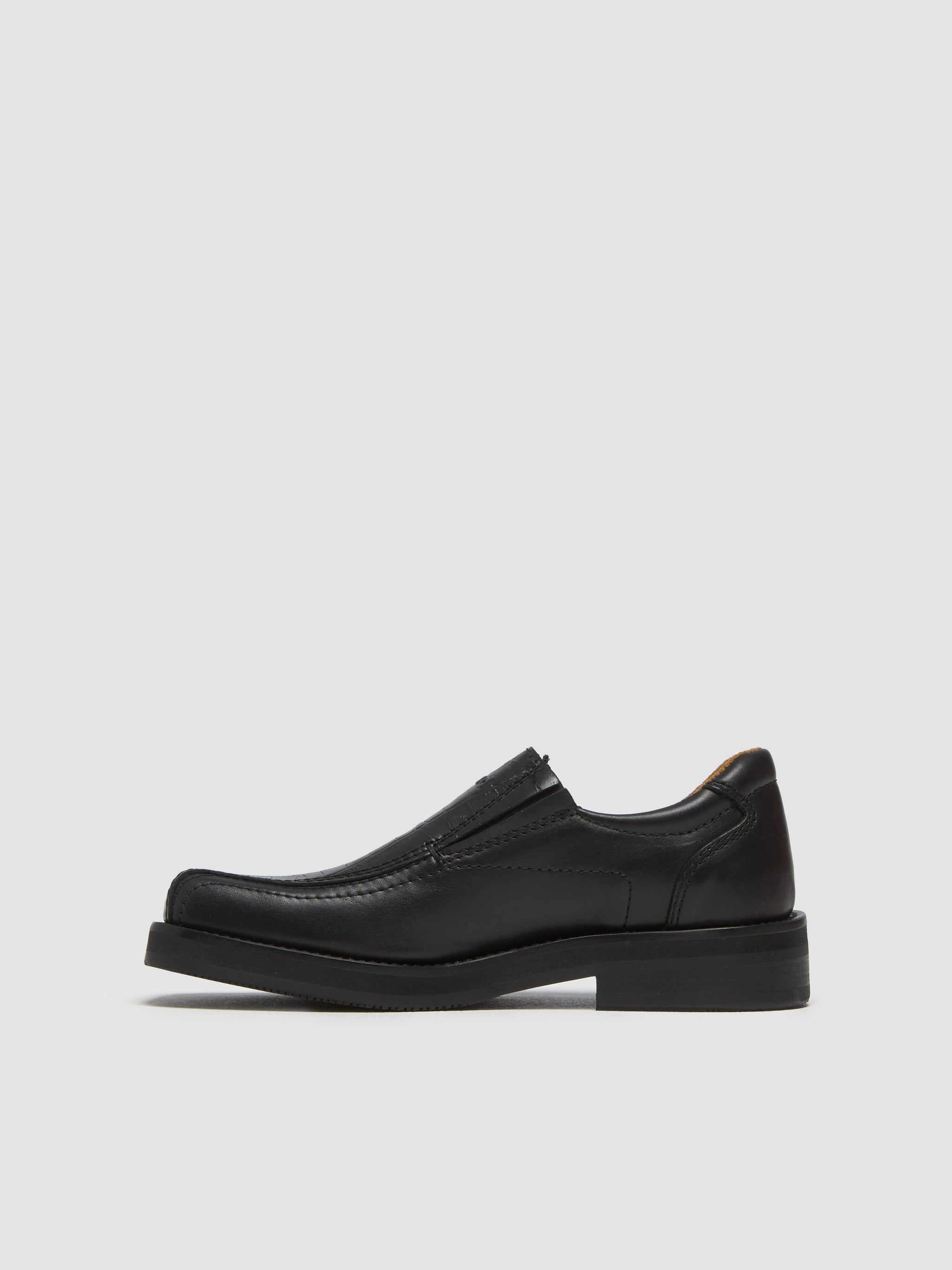 Midori Croco Loafers in Black