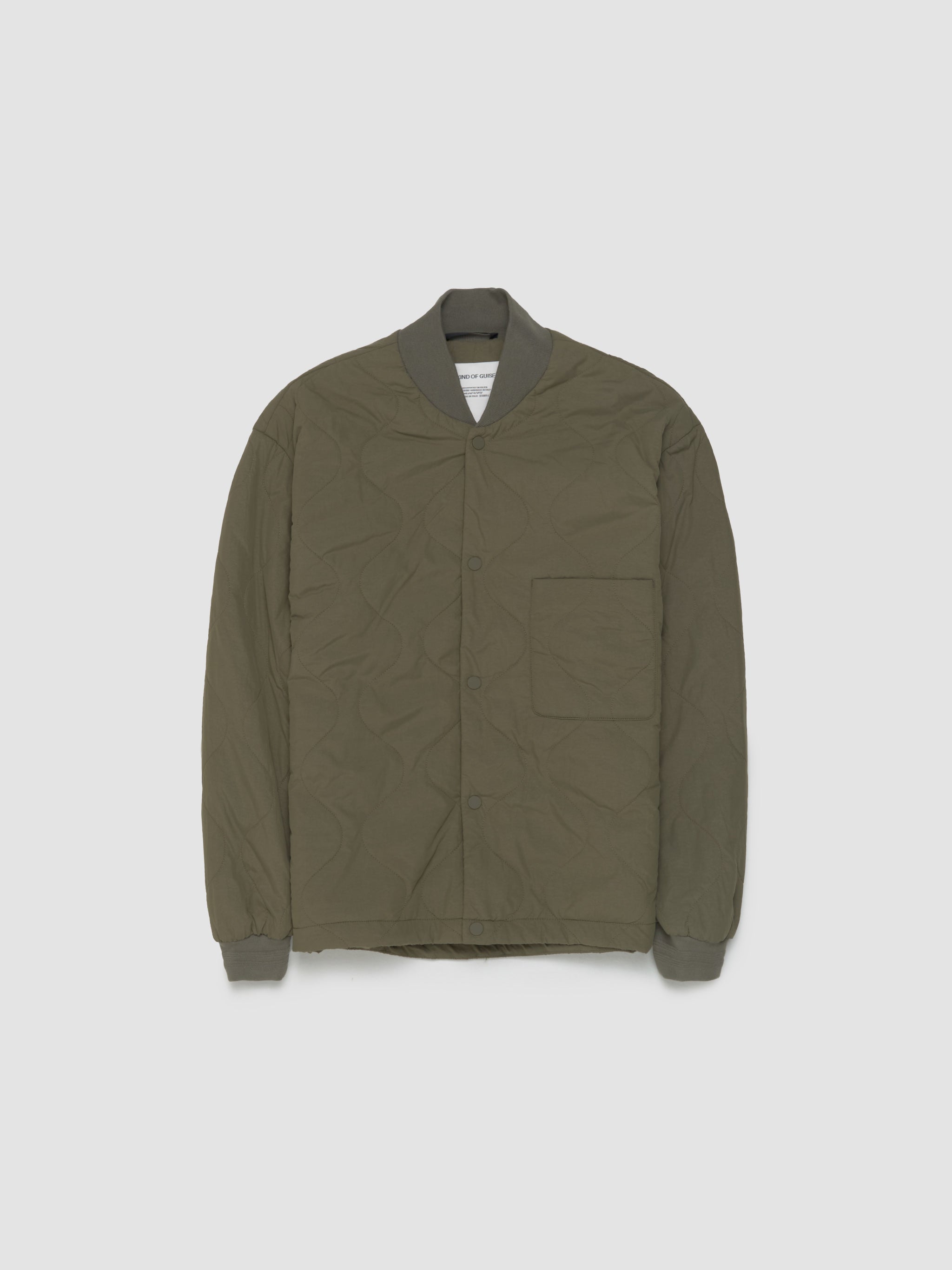 Amaru Quilted Jacket in Shale Olive