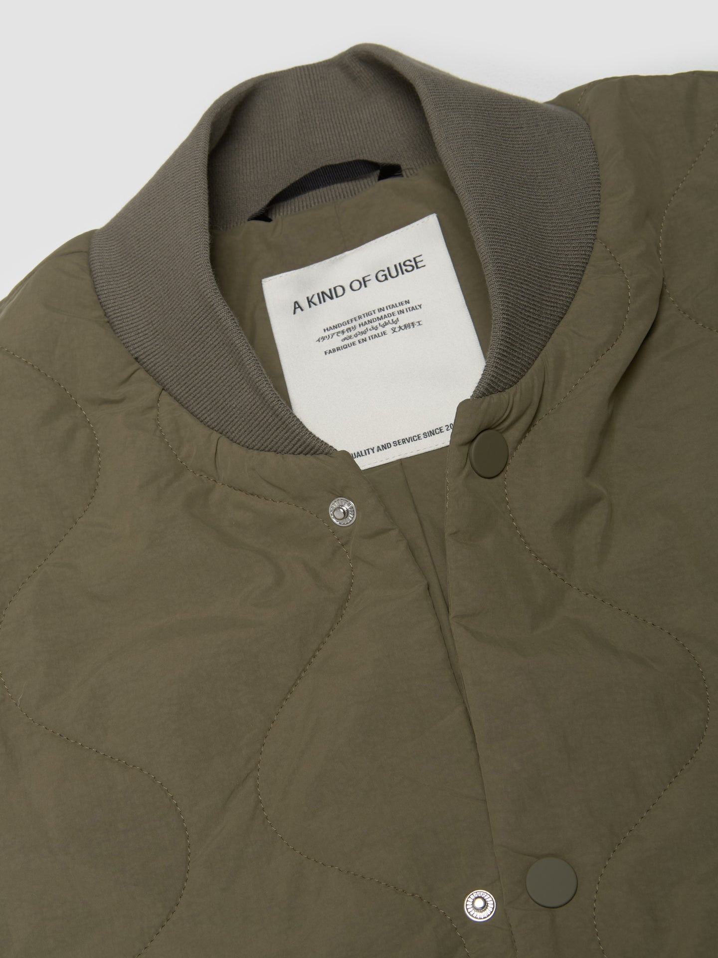 Amaru Quilted Jacket in Shale Olive