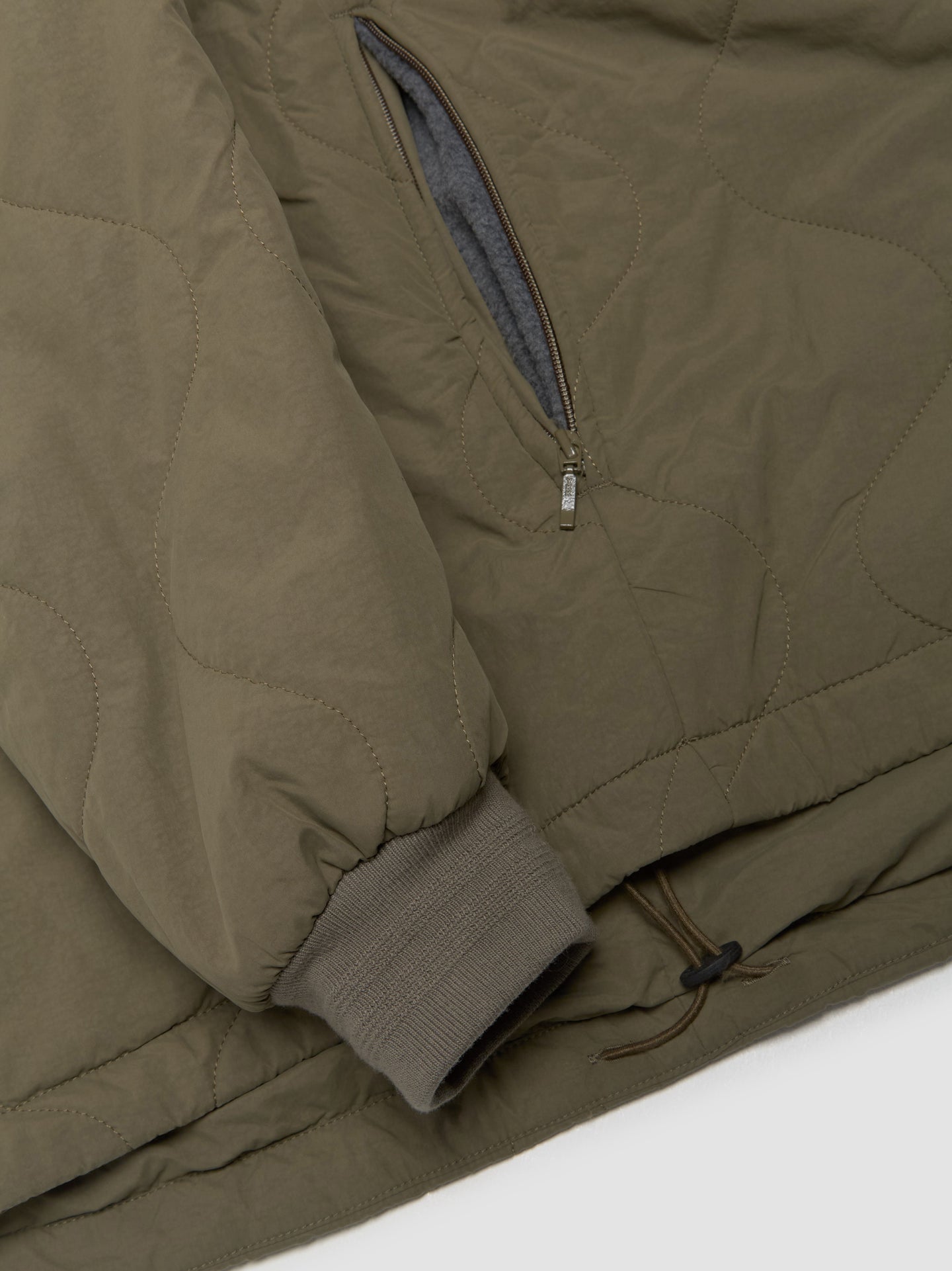 Amaru Quilted Jacket in Shale Olive