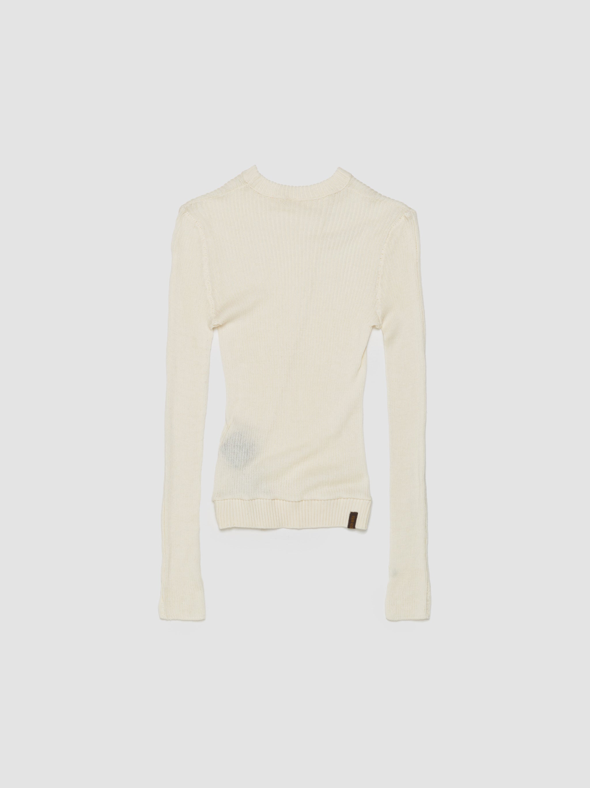 Bow Long Sleeve in Off White