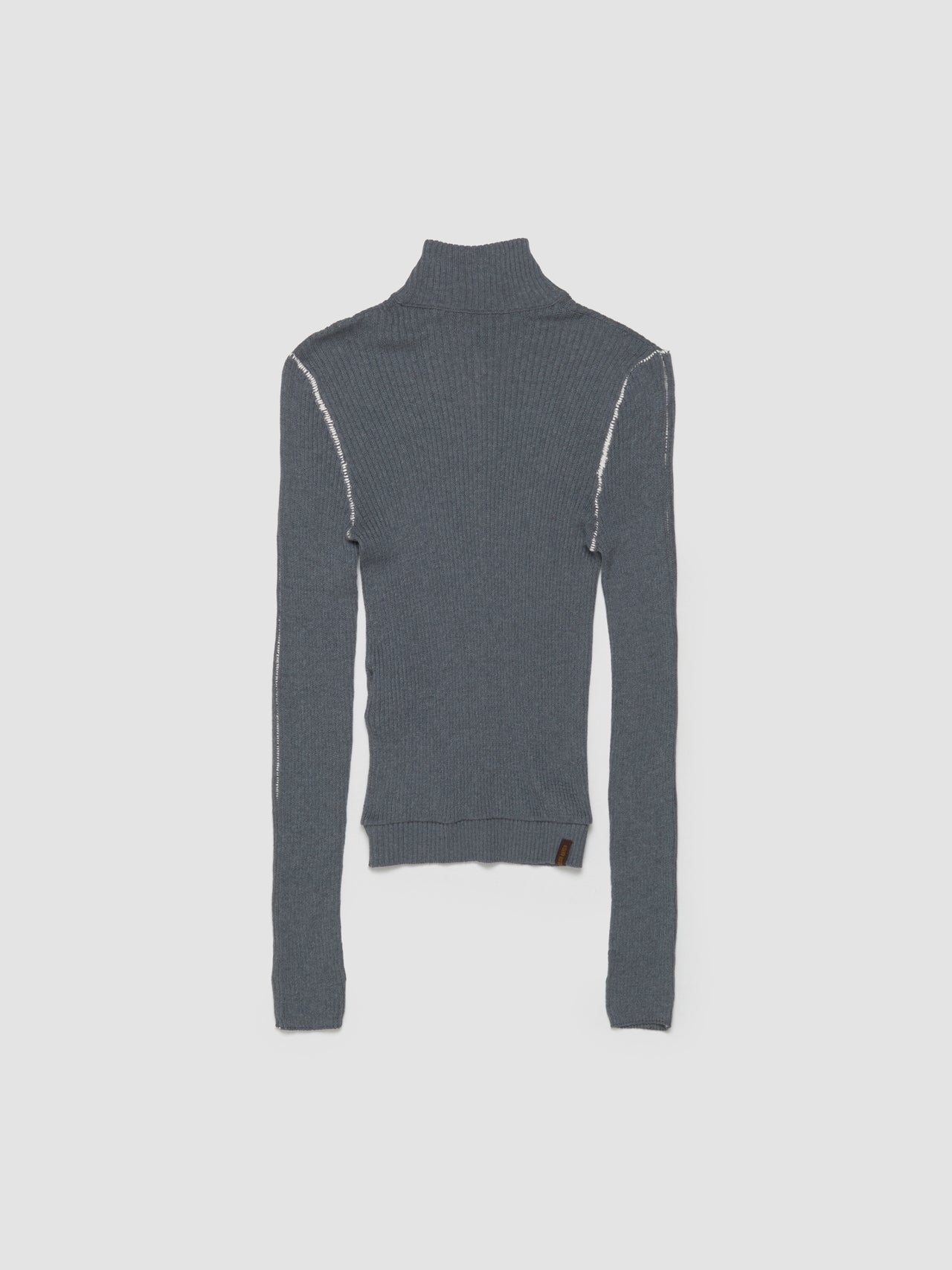 Vertical Turtleneck Long Sleeve in Burnt