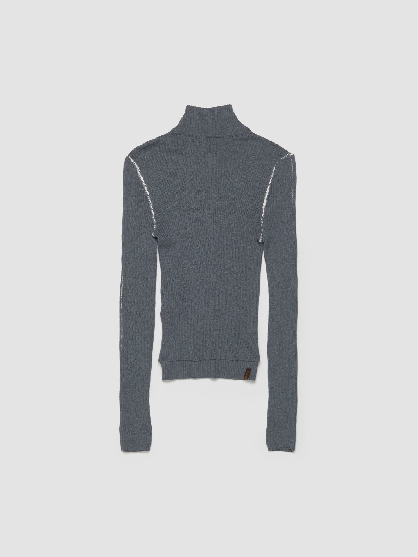 Vertical Turtleneck Long Sleeve in Burnt