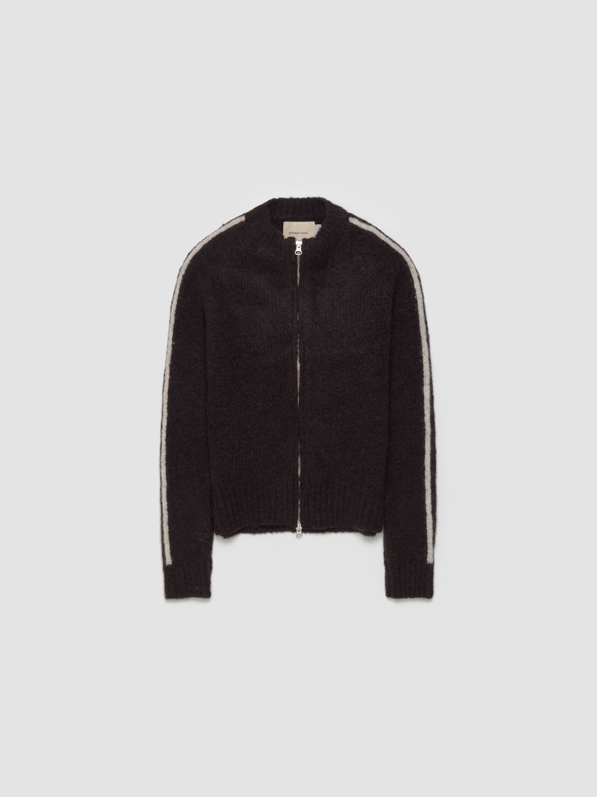 Grand Slam Zip-Up Cardigan in Brown