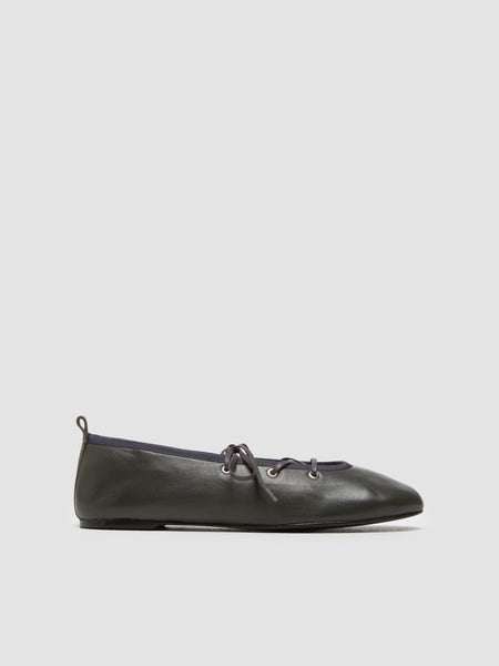バレエシューズ [PALOMA WOOL] PINA ballerina shoes : BLACK PINA-Black lace-up leather ballerina – Paloma Wool